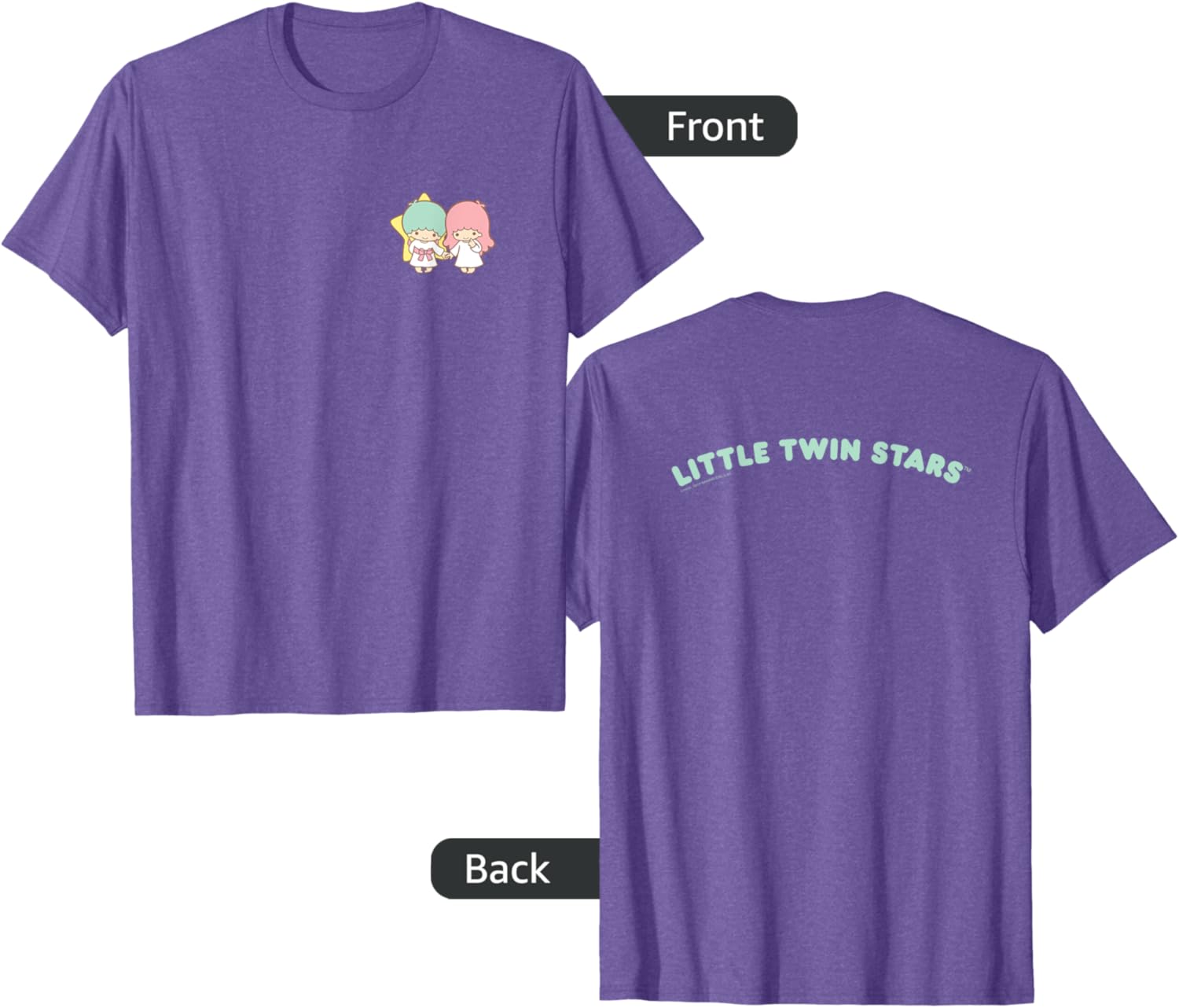 Little Twin Stars Front and Back Logo T-Shirt for Cute Fashion Lovers - 11