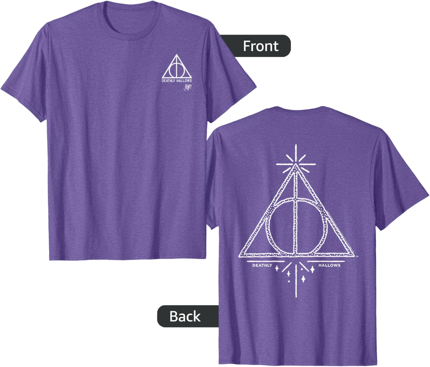 Harry Potter Deathly Hallows Pocket Icon T-Shirt Front & Back Design - 8