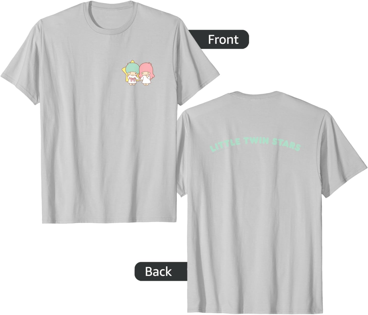 Little Twin Stars Front and Back Logo T-Shirt for Cute Fashion Lovers - 13
