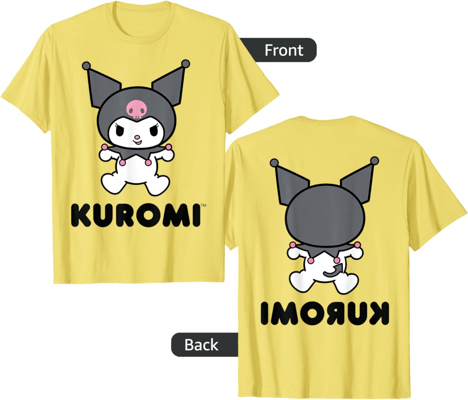 Sanrio Kuromi Character Grey T-Shirt for Cute and Stylish Outfits - 7
