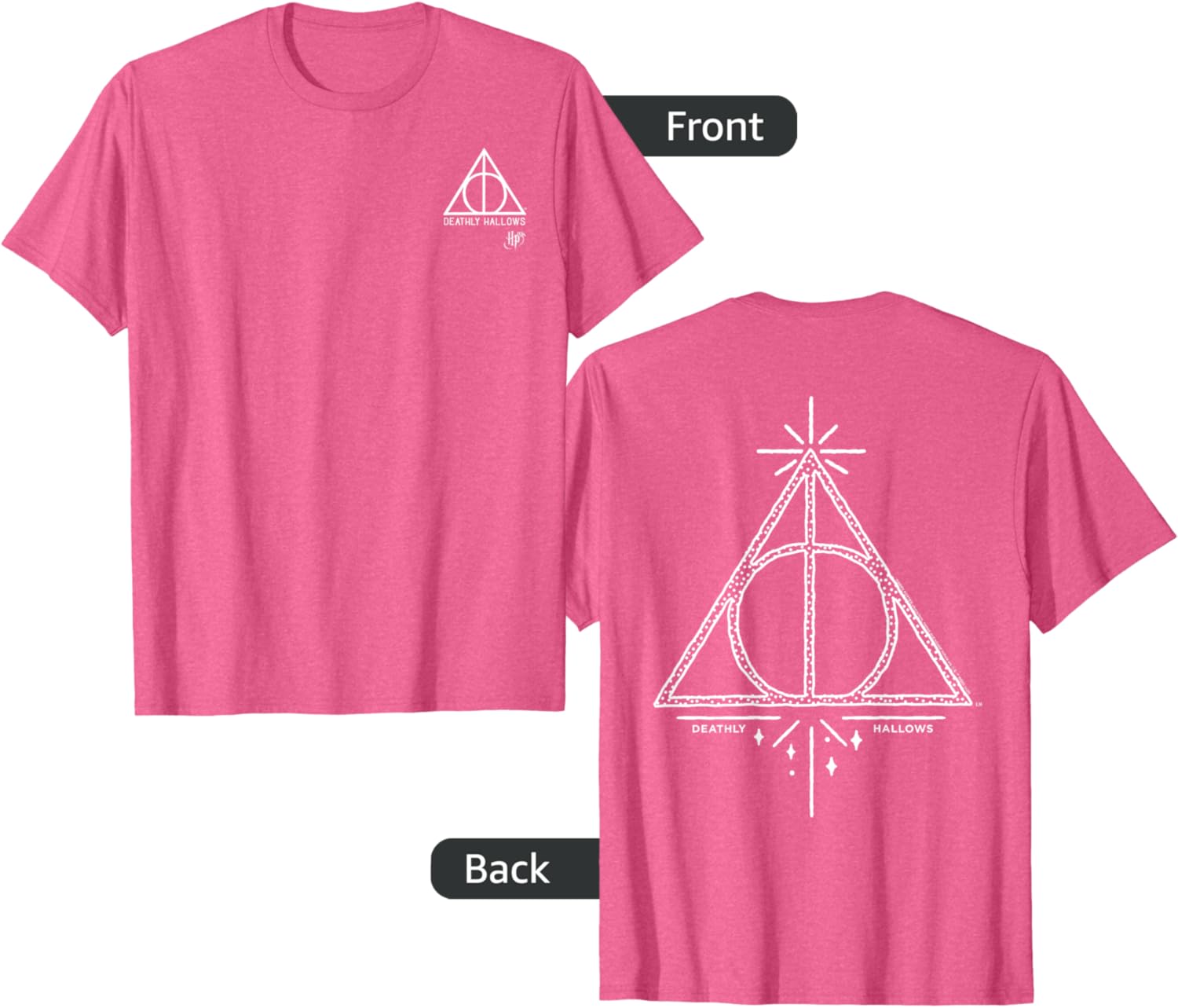 Harry Potter Deathly Hallows Pocket Icon T-Shirt Front & Back Design - 5
