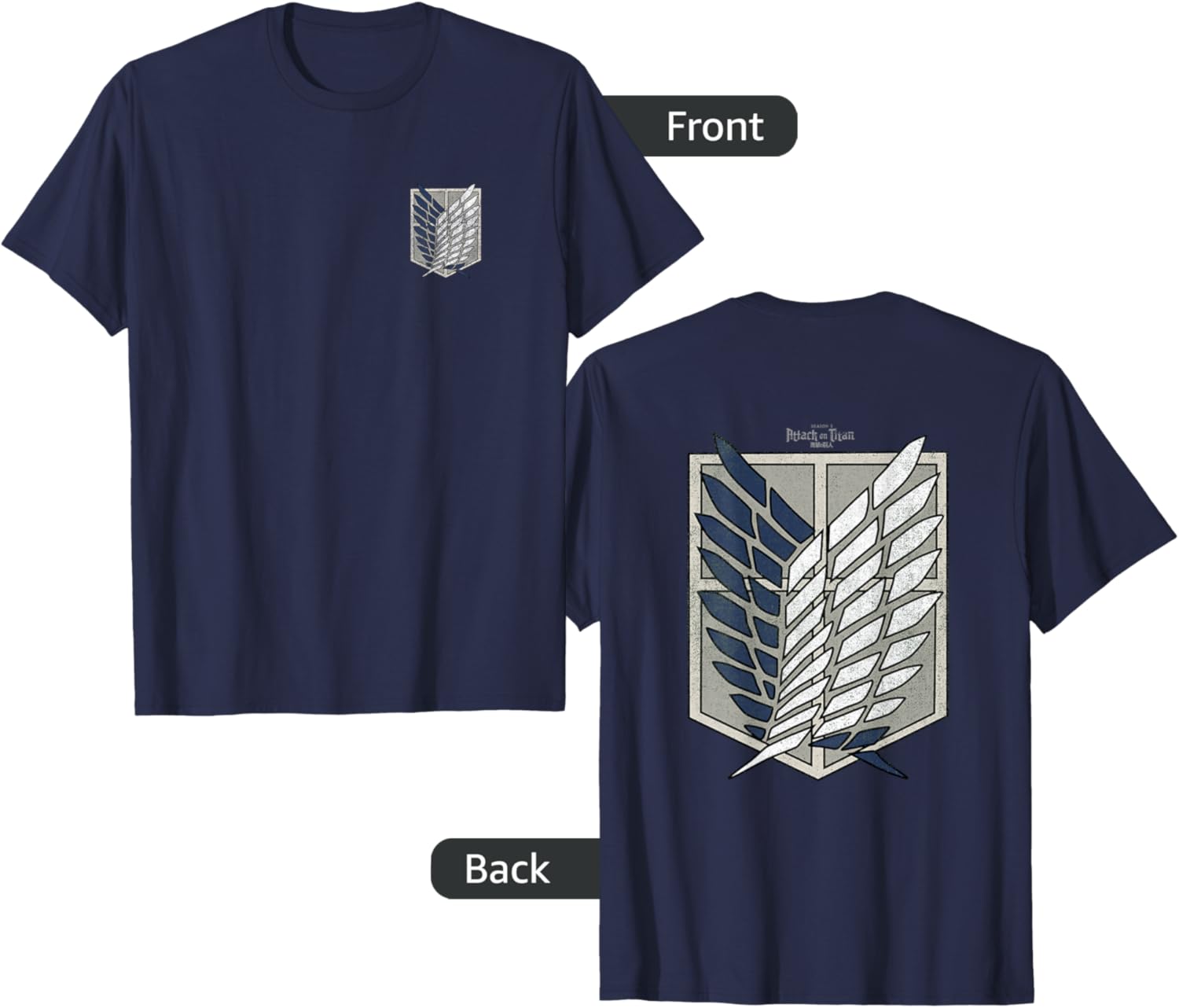 Attack on Titan Season 3 Scout Regiment Emblem T-Shirt for Fans - 7
