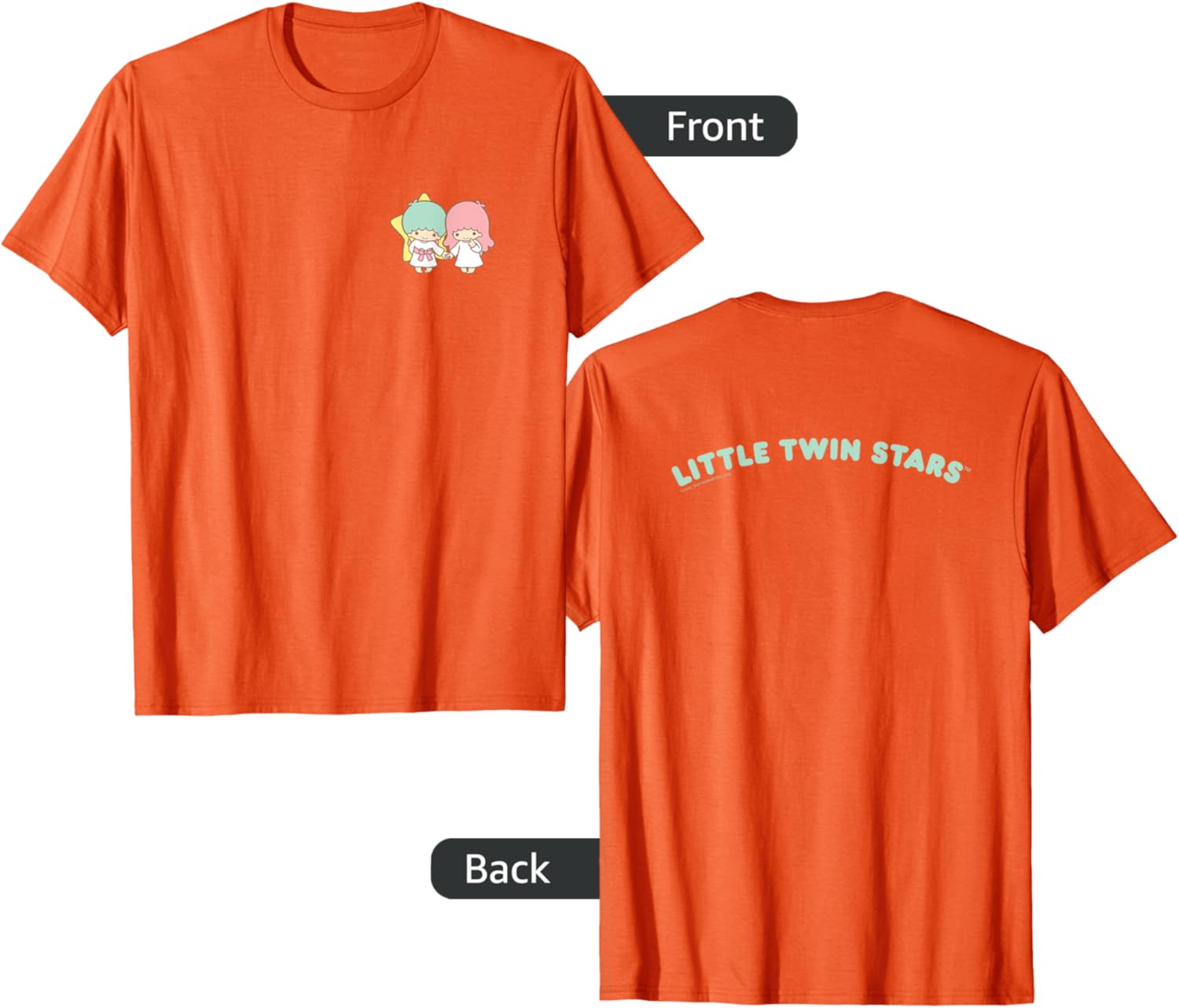 Little Twin Stars Front and Back Logo T-Shirt for Cute Fashion Lovers - 7