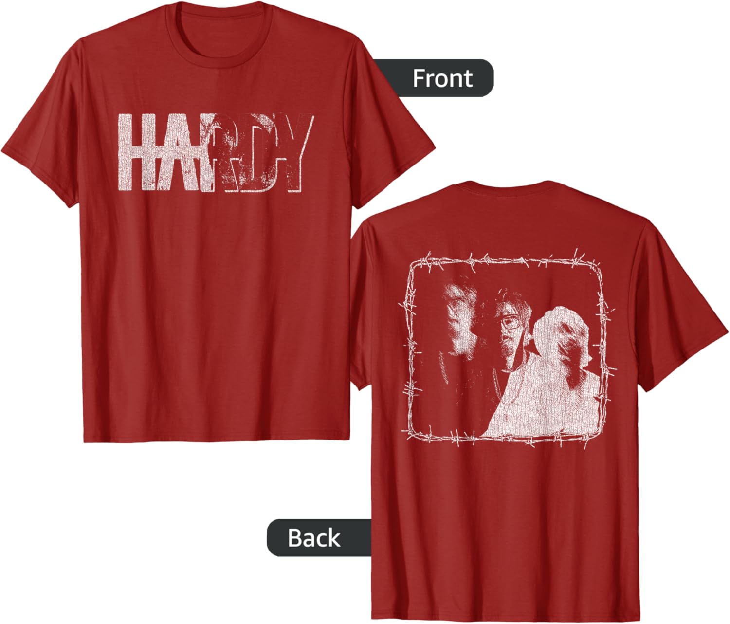 Official HARDY Barbed Wire Graphic T-Shirt for Casual Style and Comfort - 4