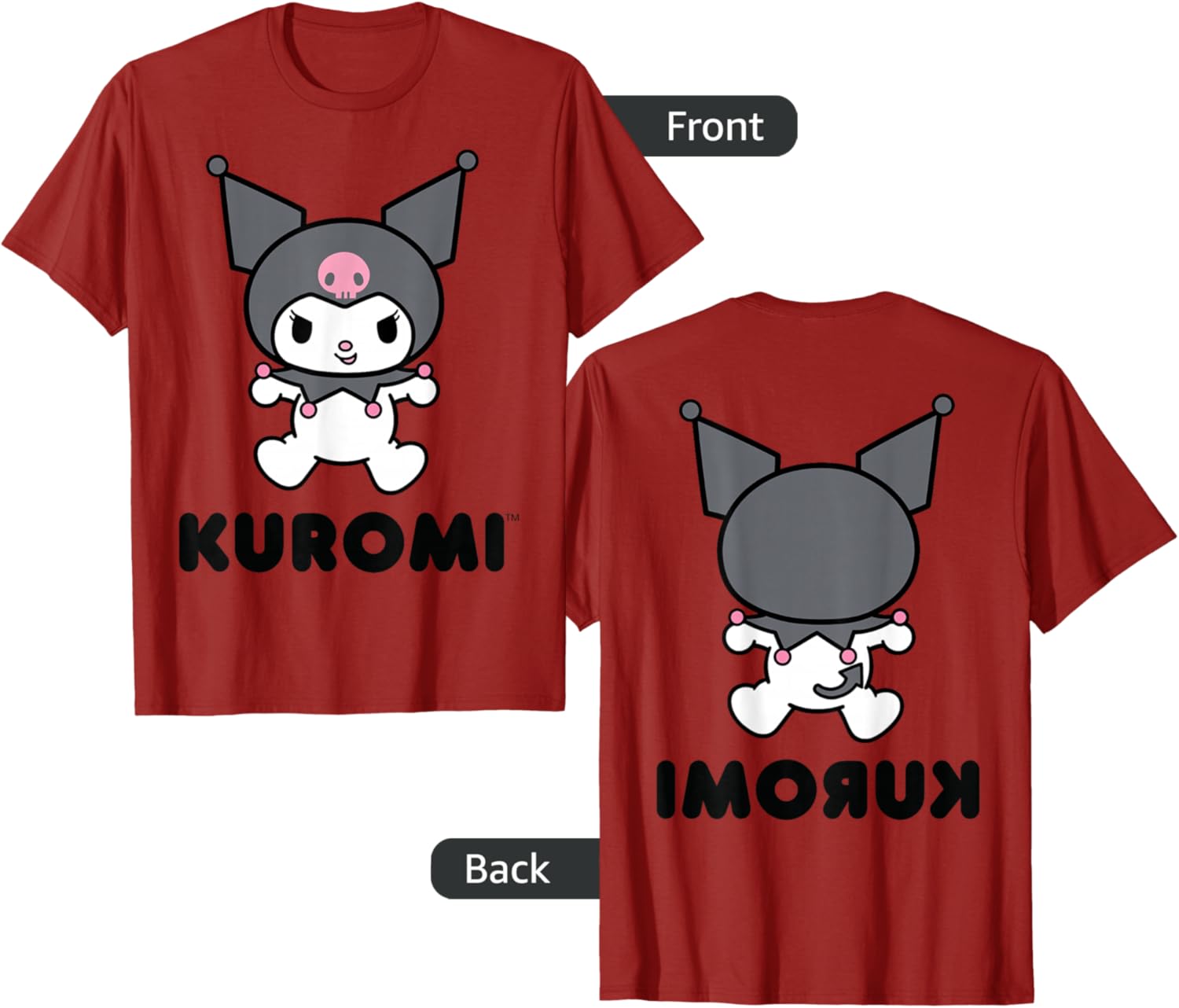 Sanrio Kuromi Character Grey T-Shirt for Cute and Stylish Outfits - 9
