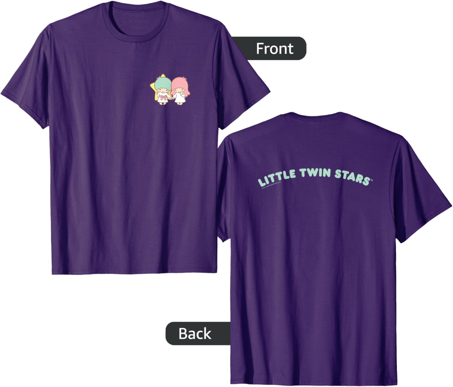 Little Twin Stars Front and Back Logo T-Shirt for Cute Fashion Lovers - 15