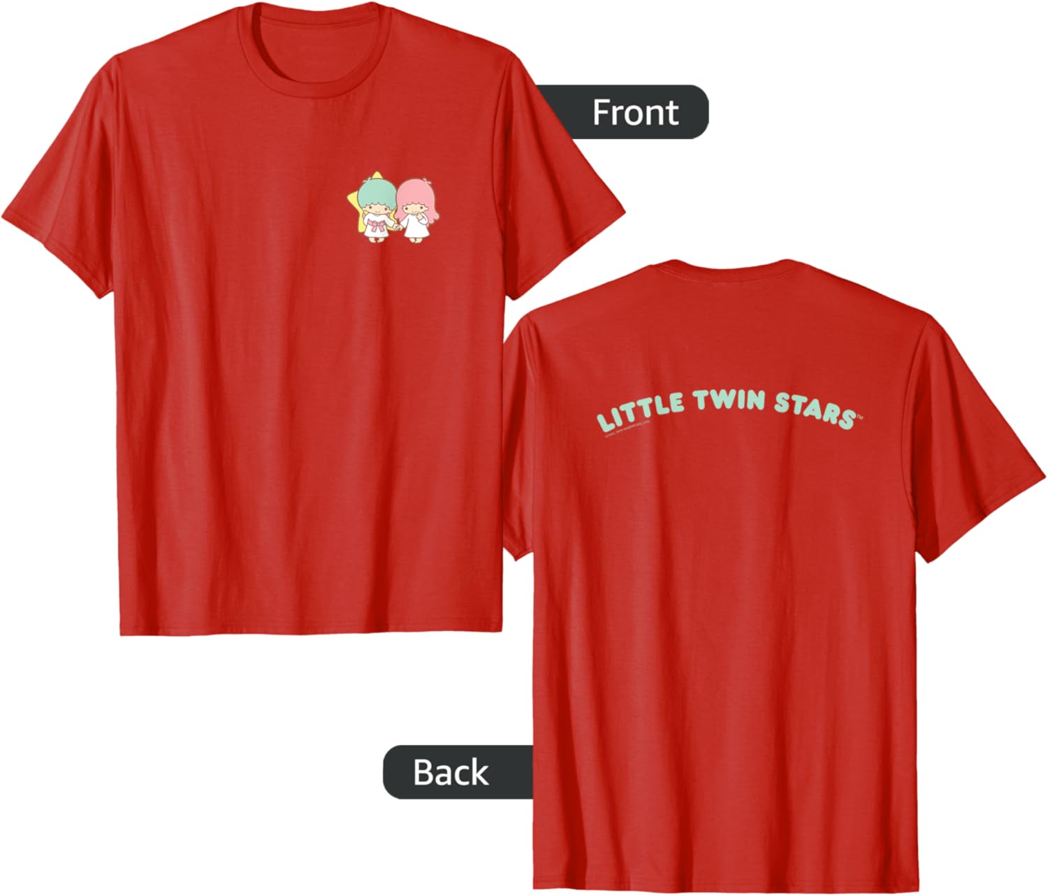 Little Twin Stars Front and Back Logo T-Shirt for Cute Fashion Lovers - 14