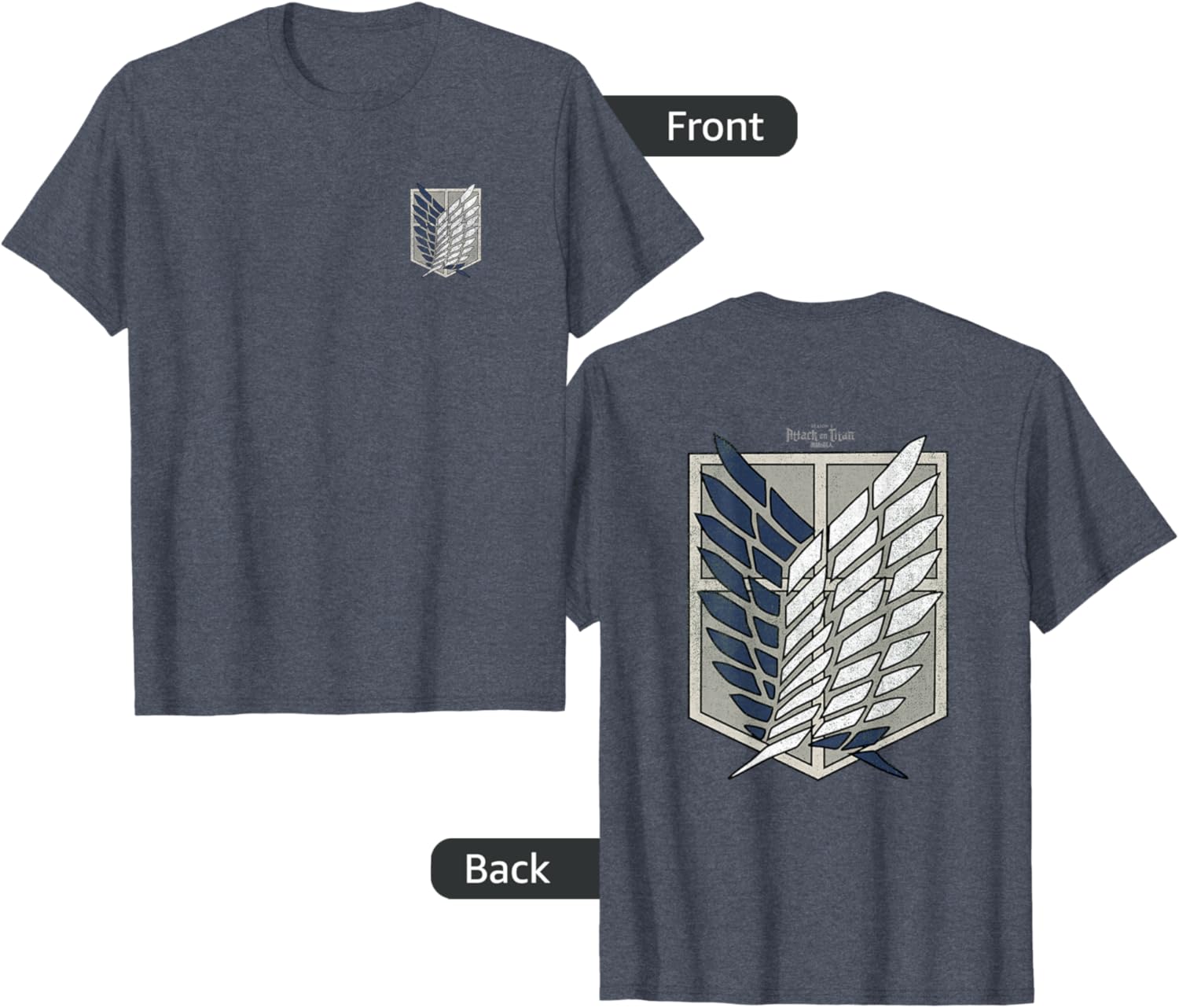 Attack on Titan Season 3 Scout Regiment Emblem T-Shirt for Fans - 2