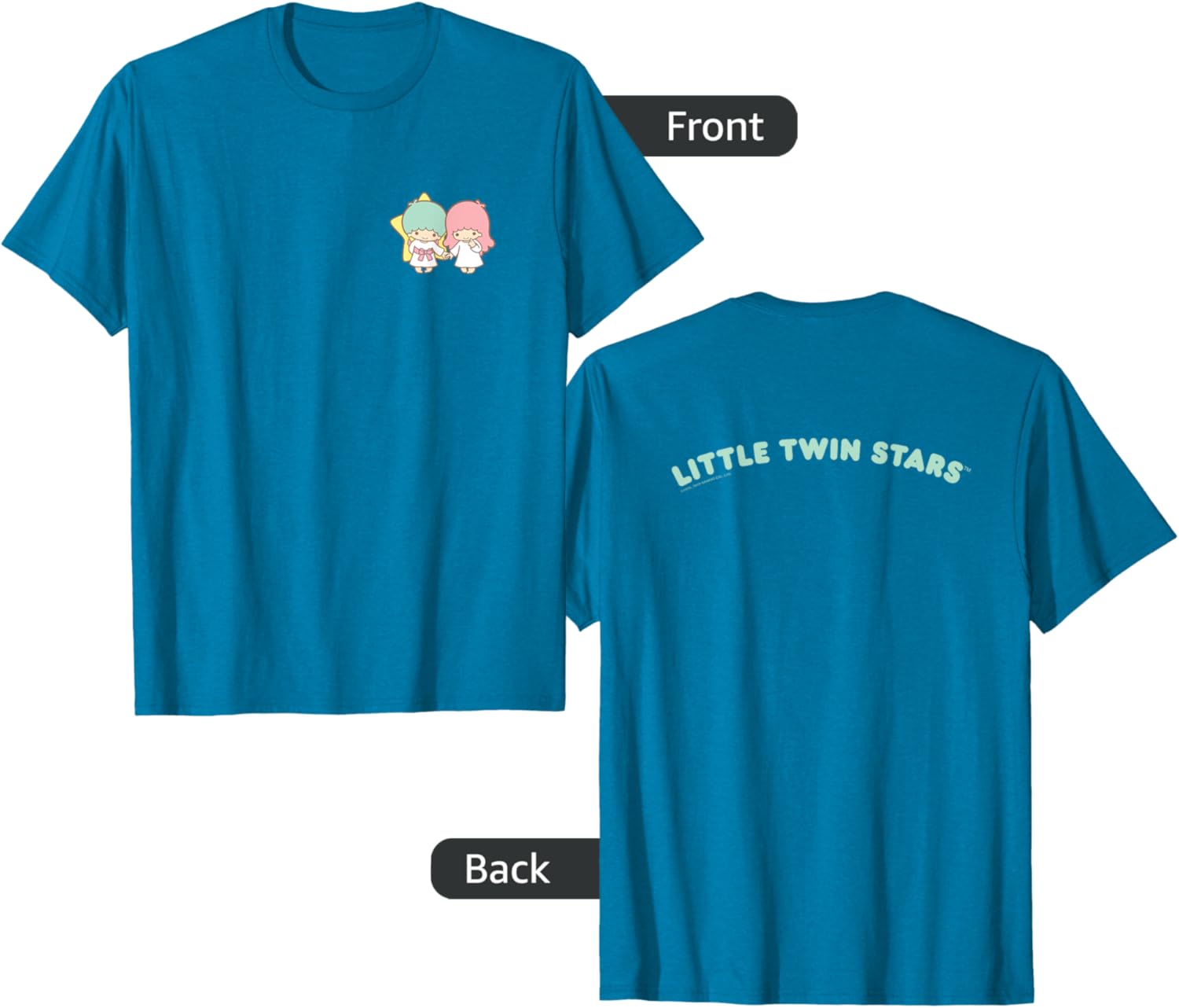 Little Twin Stars Front and Back Logo T-Shirt for Cute Fashion Lovers - 16