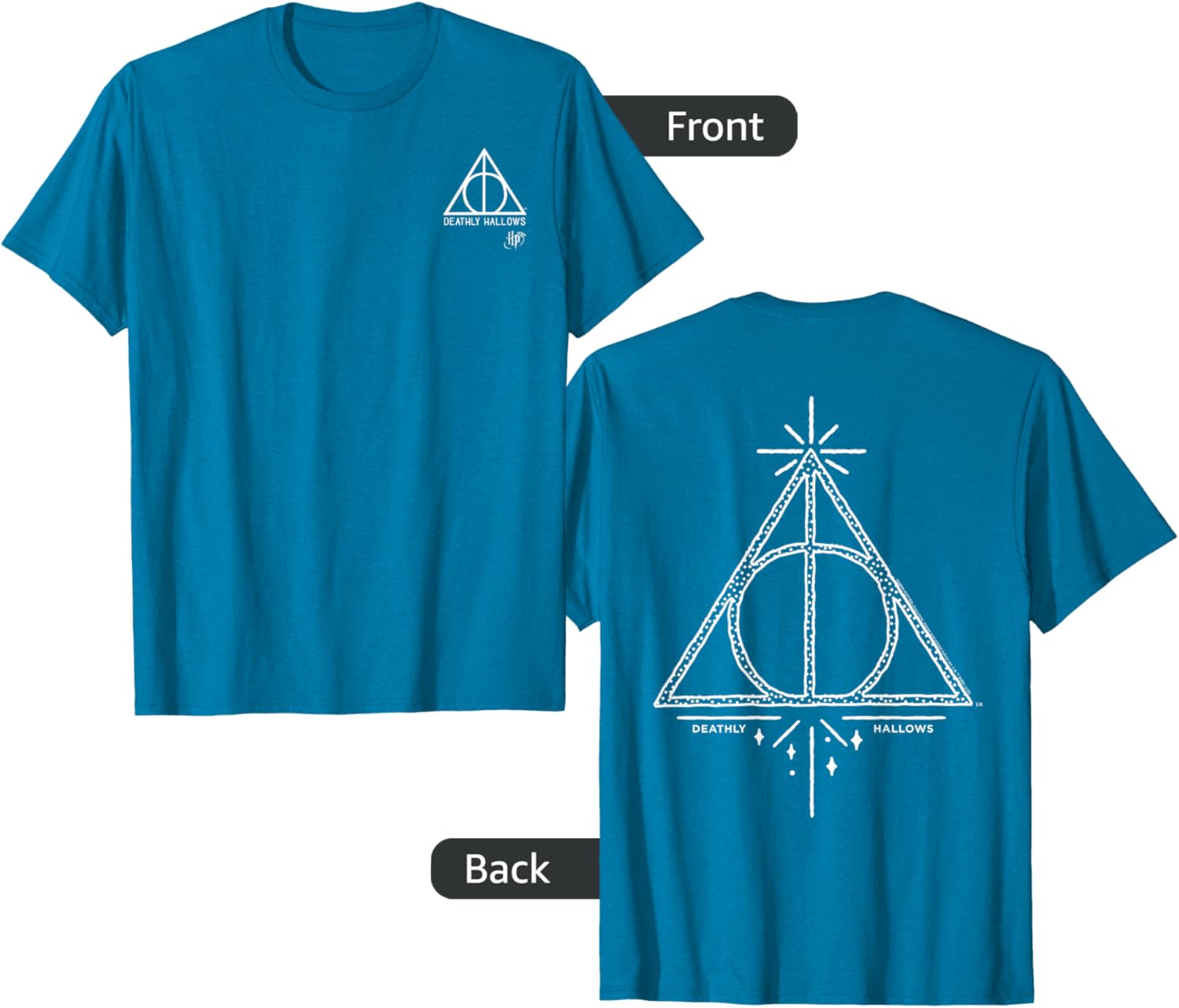 Harry Potter Deathly Hallows Pocket Icon T-Shirt Front & Back Design - 3