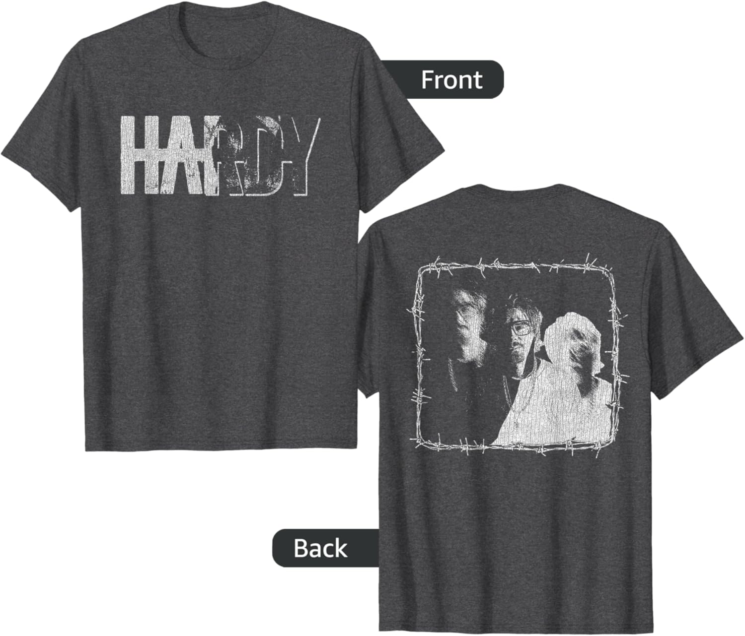 Official HARDY Barbed Wire Graphic T-Shirt for Casual Style and Comfort - 1