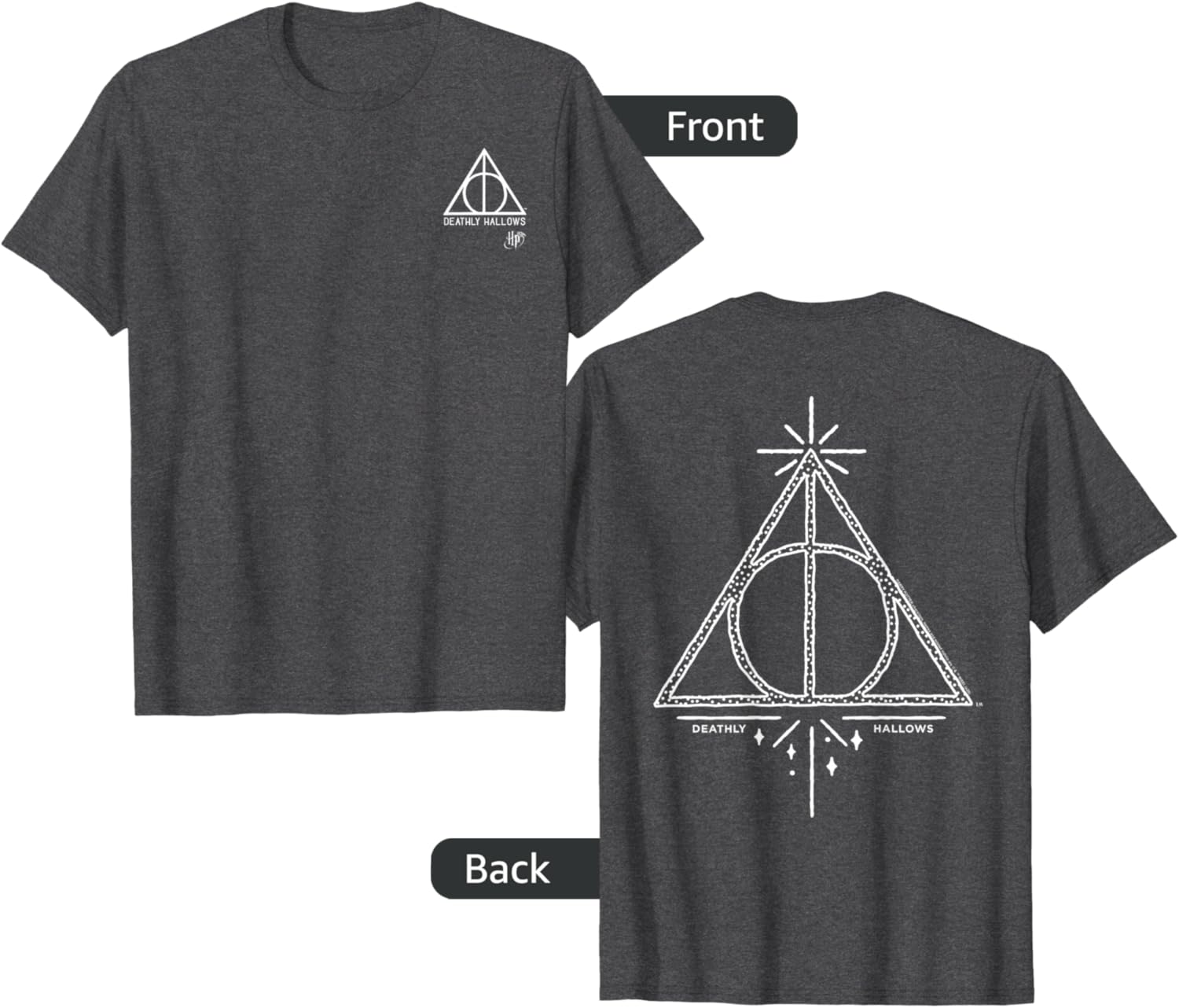 Harry Potter Deathly Hallows Pocket Icon T-Shirt Front & Back Design - 4