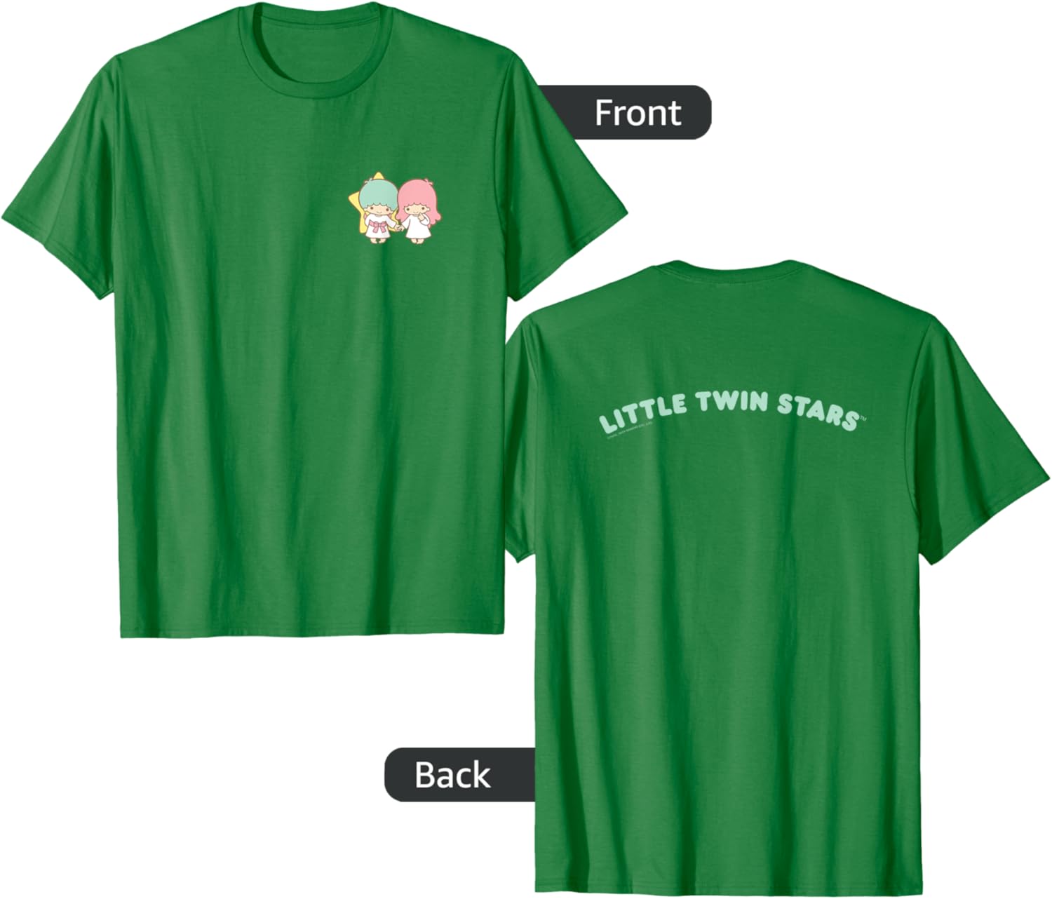 Little Twin Stars Front and Back Logo T-Shirt for Cute Fashion Lovers - 4