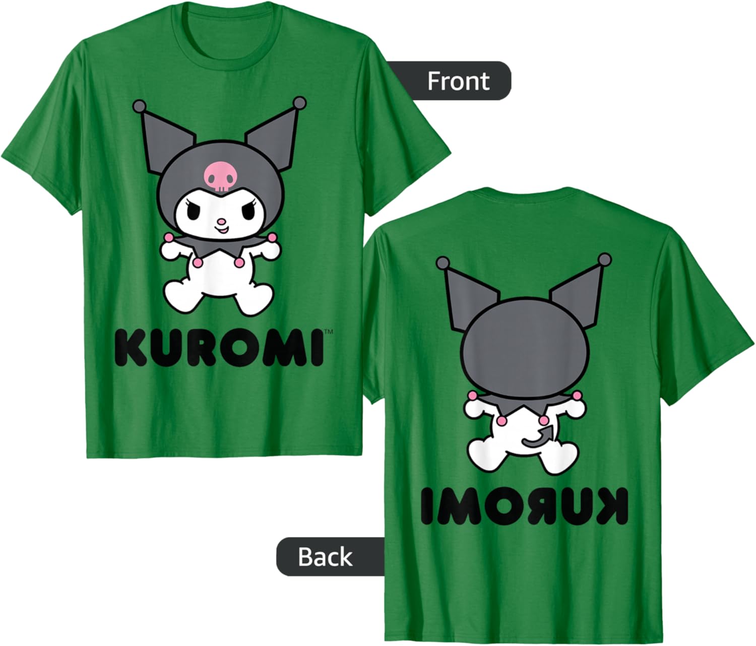 Sanrio Kuromi Character Grey T-Shirt for Cute and Stylish Outfits - 3