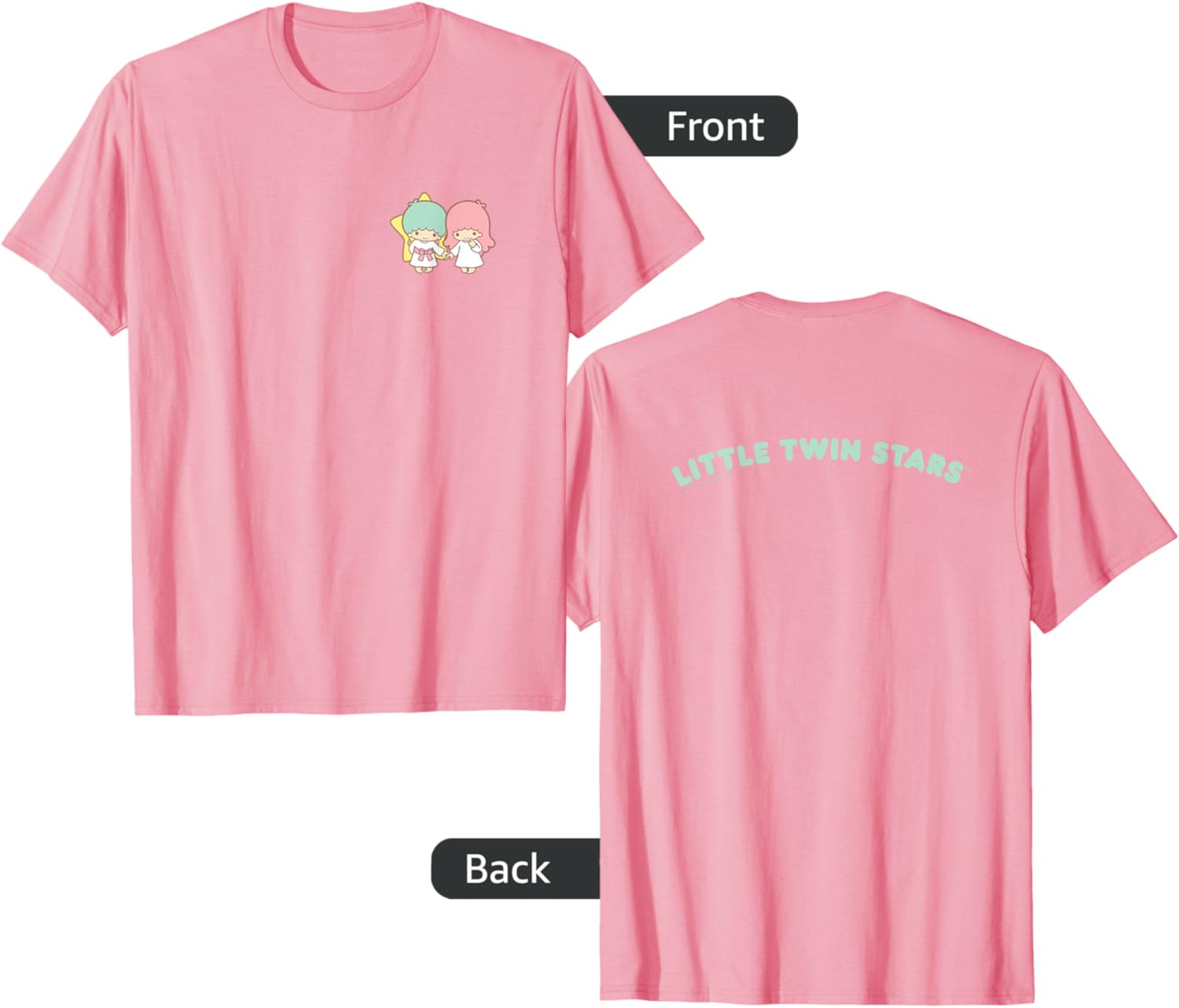 Little Twin Stars Front and Back Logo T-Shirt for Cute Fashion Lovers - 5