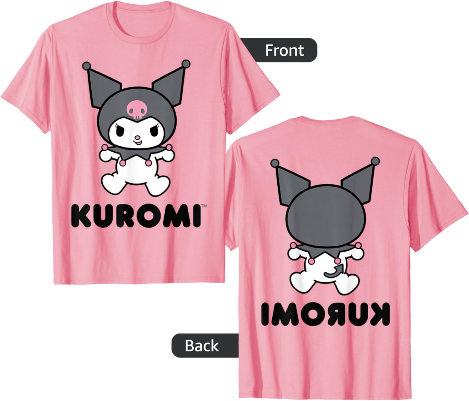 Sanrio Kuromi Character Grey T-Shirt for Cute and Stylish Outfits - 11