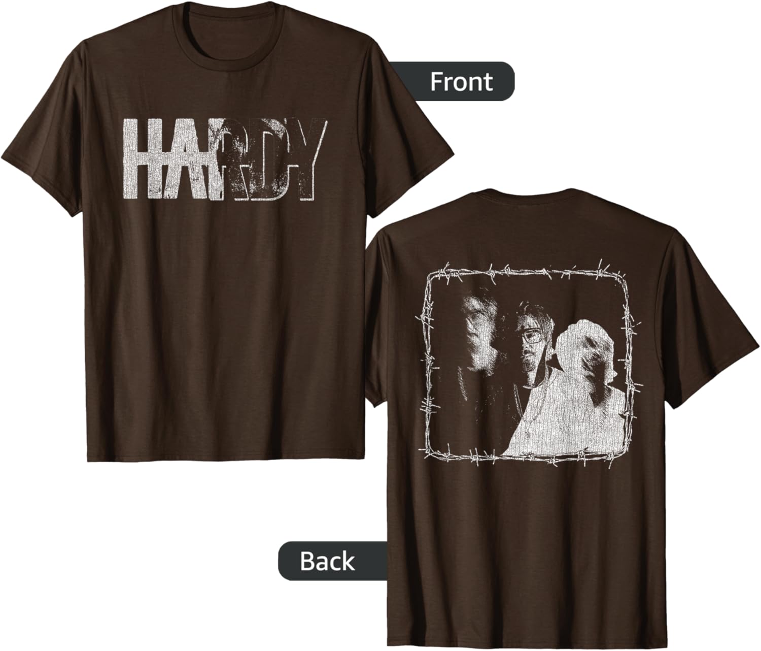 Official HARDY Barbed Wire Graphic T-Shirt for Casual Style and Comfort - 3