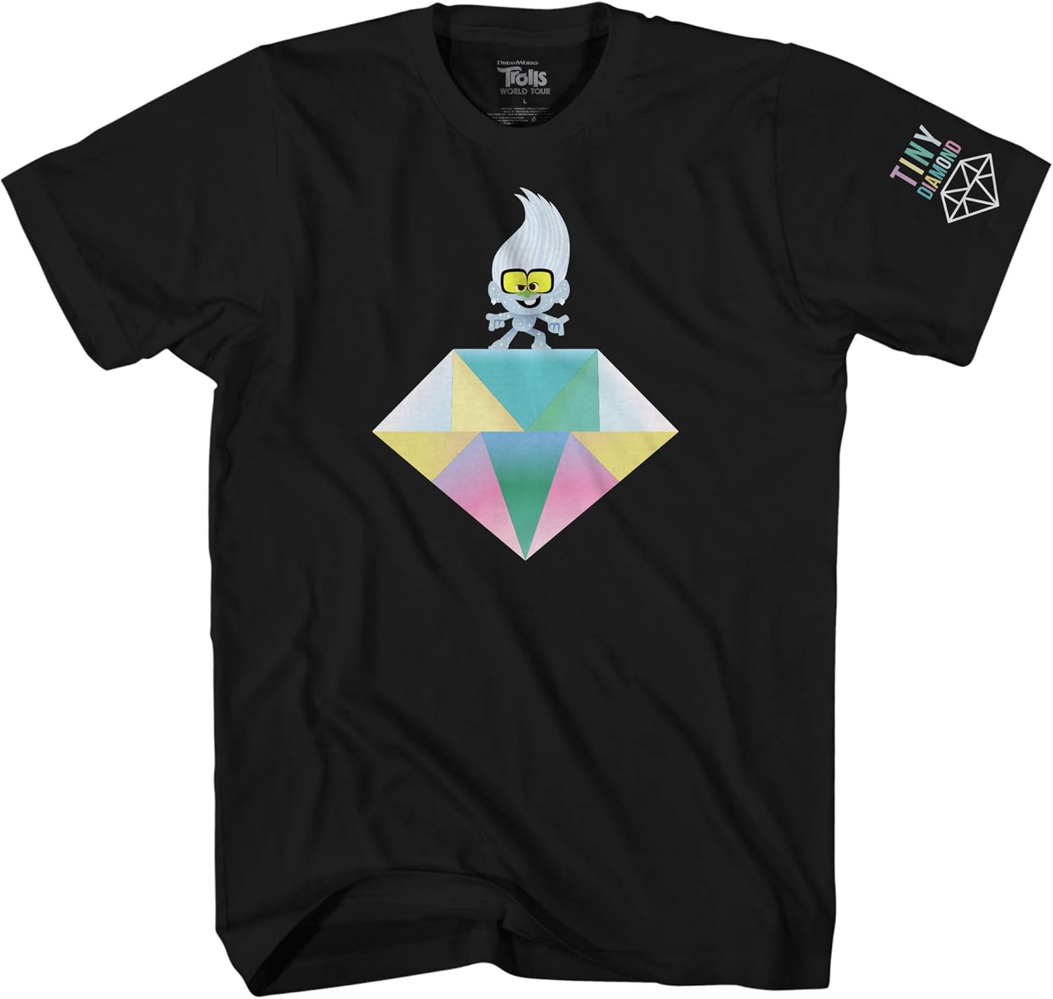 Cool Trolls Boy's World Tour Movie Characters T-Shirt for Kids - 1