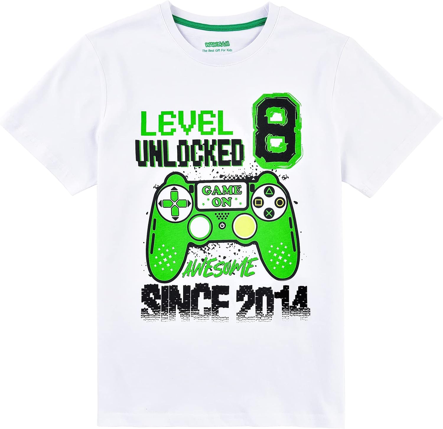 Level 8 Unlocked Birthday Boy T-Shirt for Kids Video Game Party Gift - 1