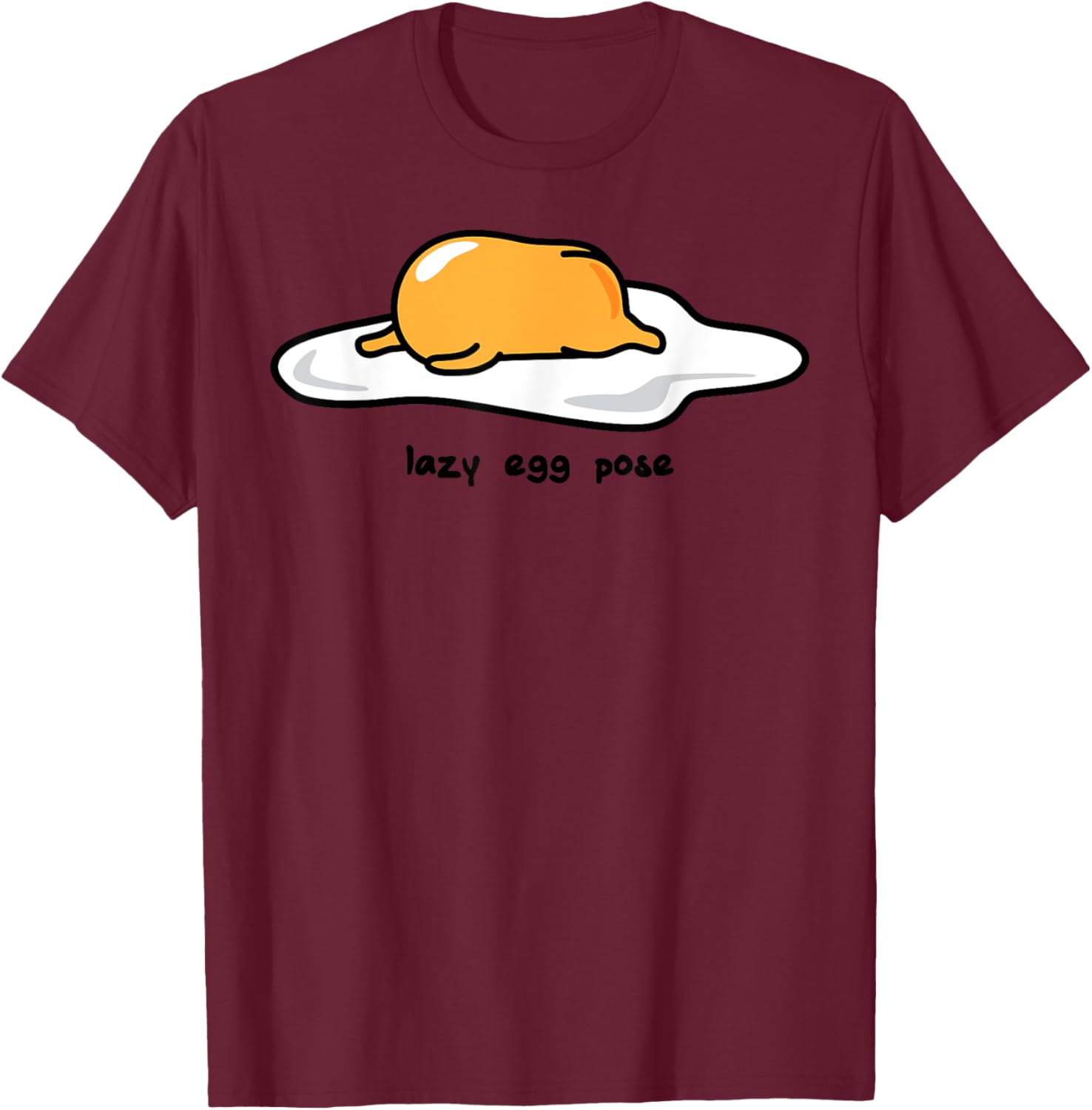 Gudetama Lazy Egg Yoga Pose T-Shirt for Fun and Comfort Lovers - 1