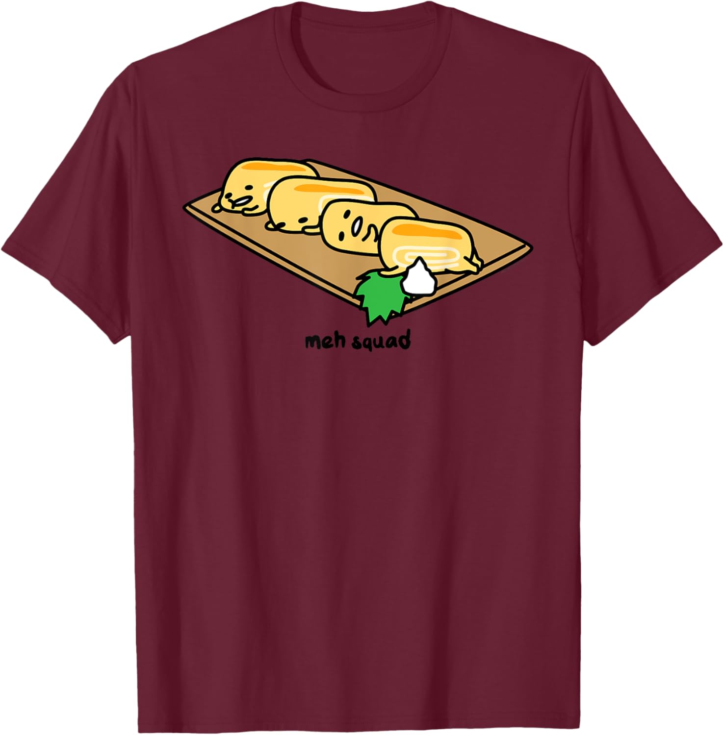 Gudetama Lazy Egg Sushi Tamagoyaki T-Shirt for Fun and Comfort - 6