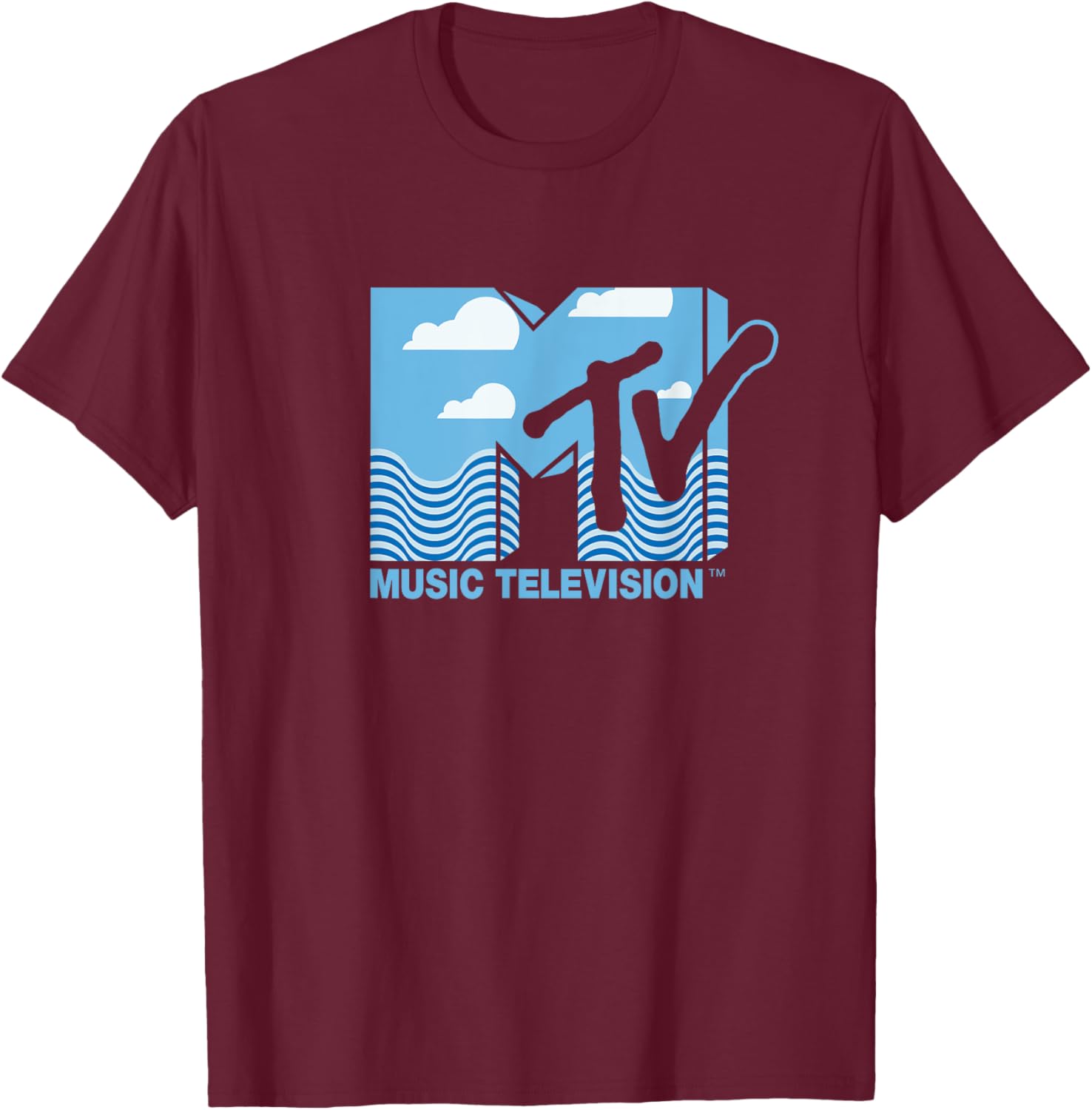 Mademark x MTV Official Logo T-Shirt with Water, Clouds & Blue Sky - 3