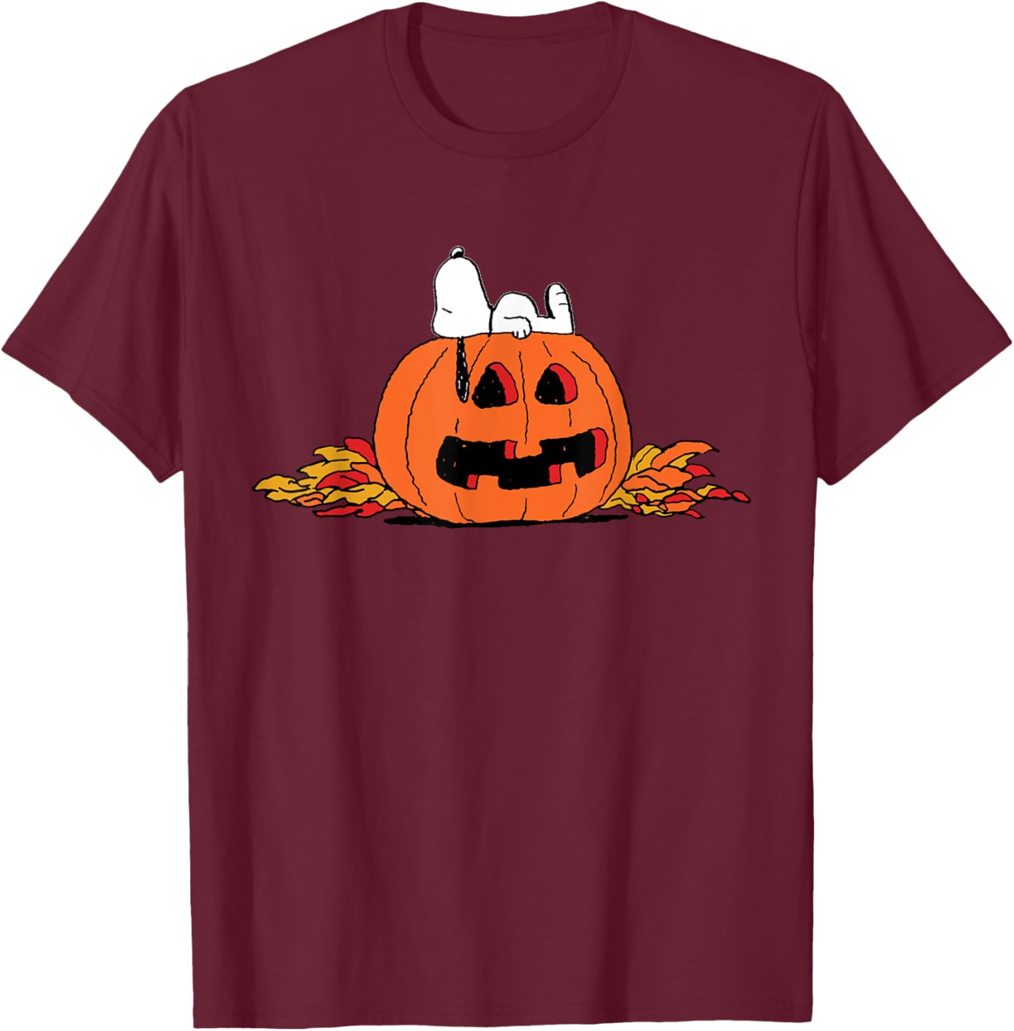 Peanuts Snoopy Lantern Halloween T-Shirt Fun and Festive Apparel - 3