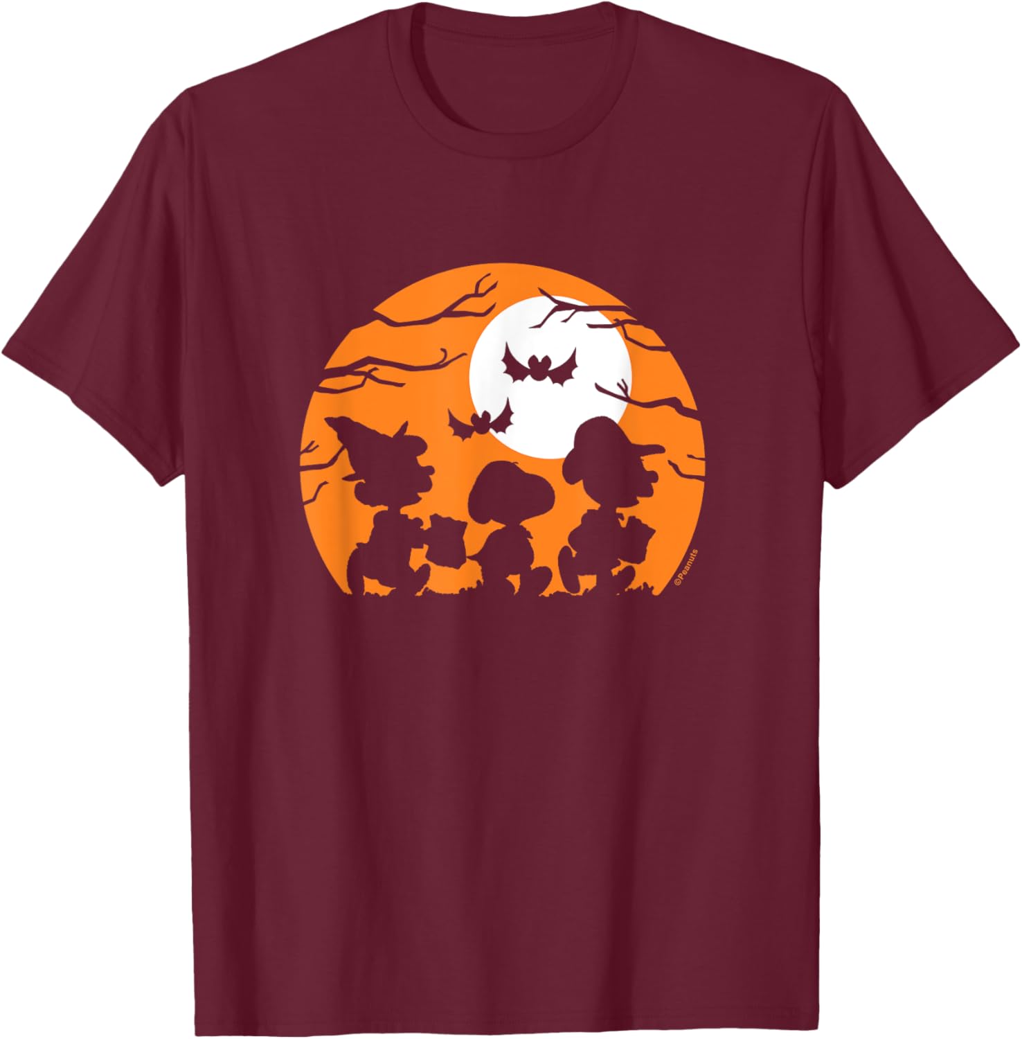 Peanuts Halloween Trick or Treat Silhouettes T-Shirt for Fun Celebrations - 9