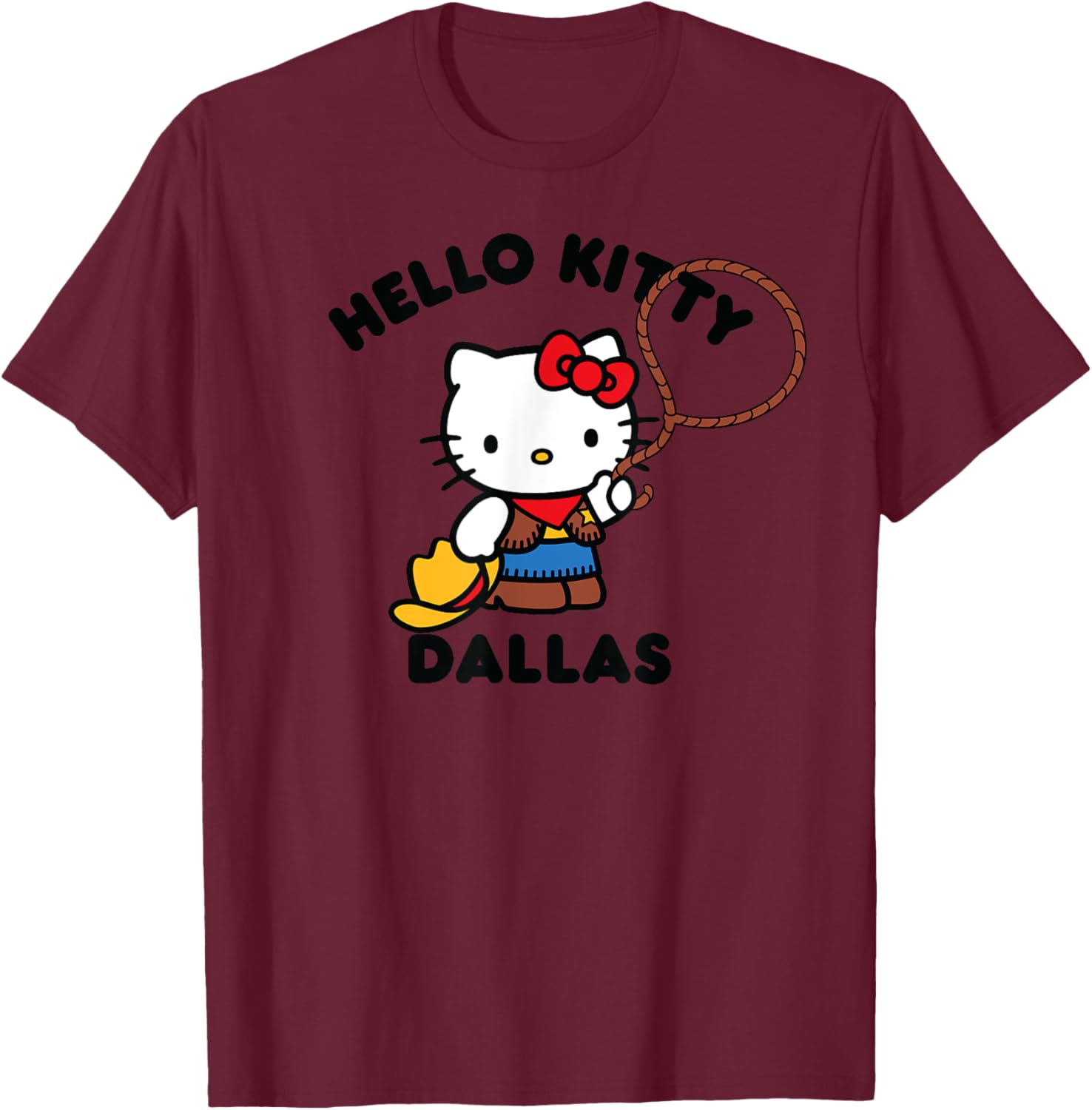 Hello Kitty Dallas Texas T-Shirt Fun Fashion for Kids and Adults - 10