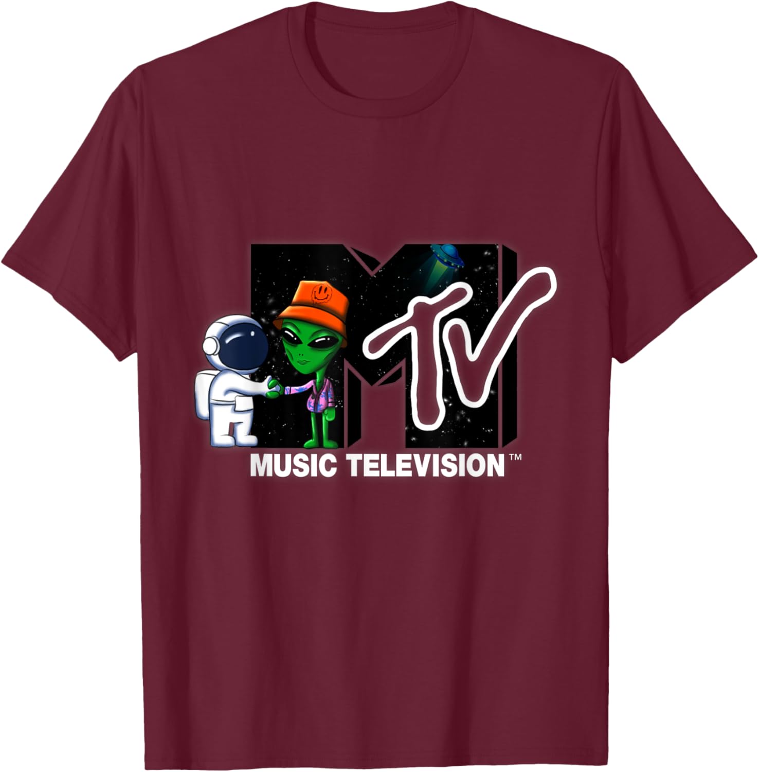 Mademark x MTV Astronaut Alien Space T-Shirt Official MTV Logo Design - 17