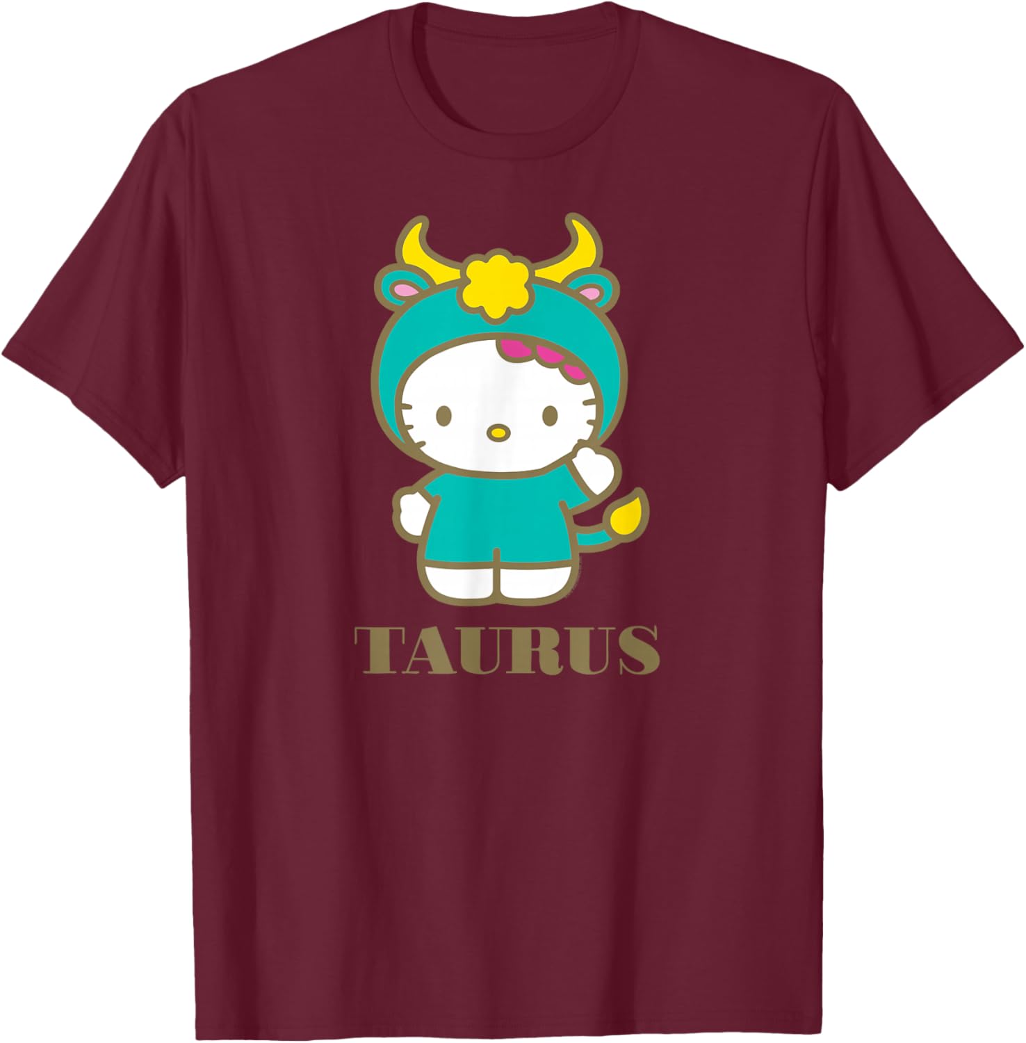 Hello Kitty Taurus Zodiac T-Shirt Cute Astrology Fashion Tee for Fans - 23