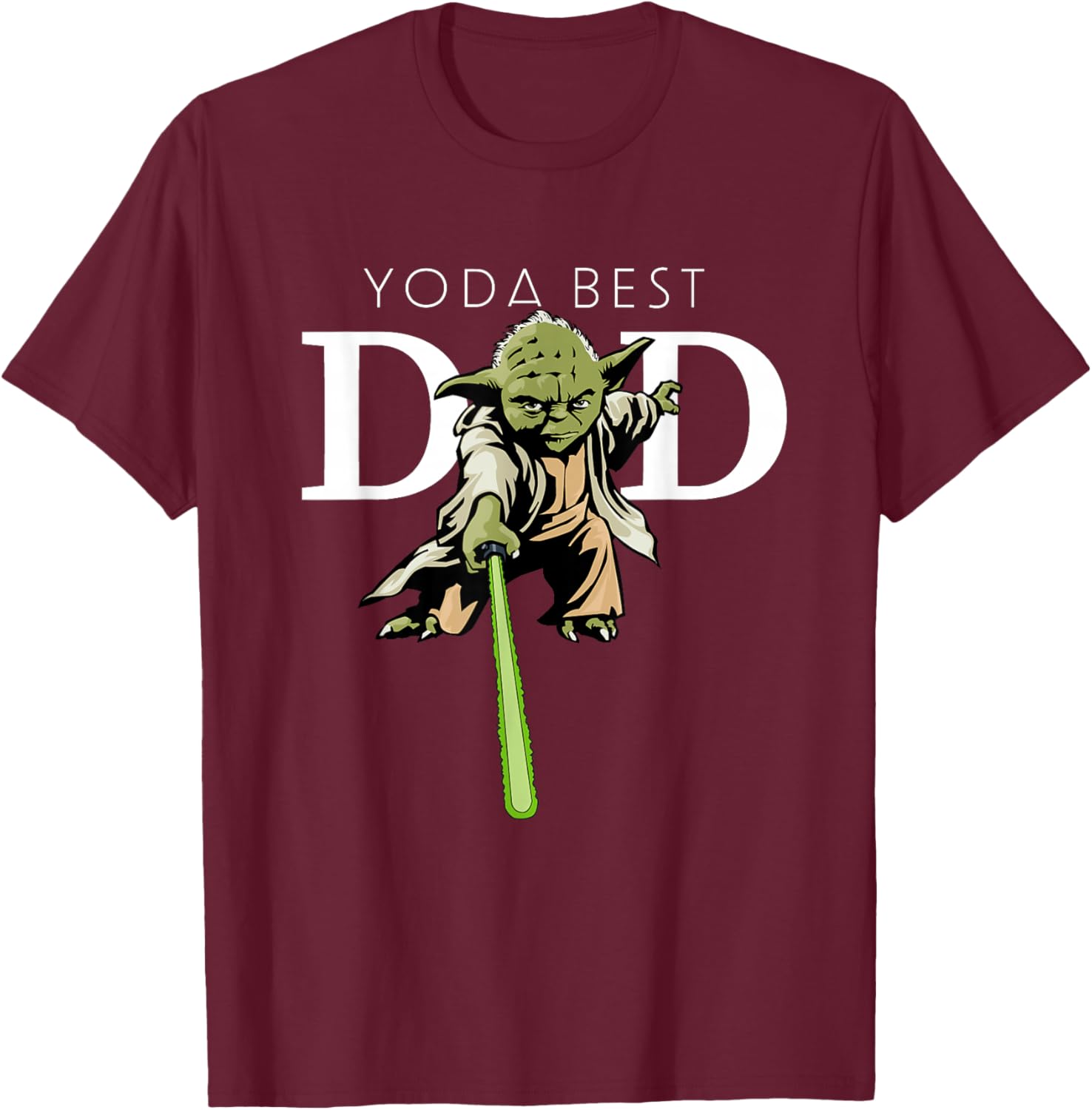 Star Wars Yoda Lightsaber Best Dad Father's Day T-Shirt for Dads - 19