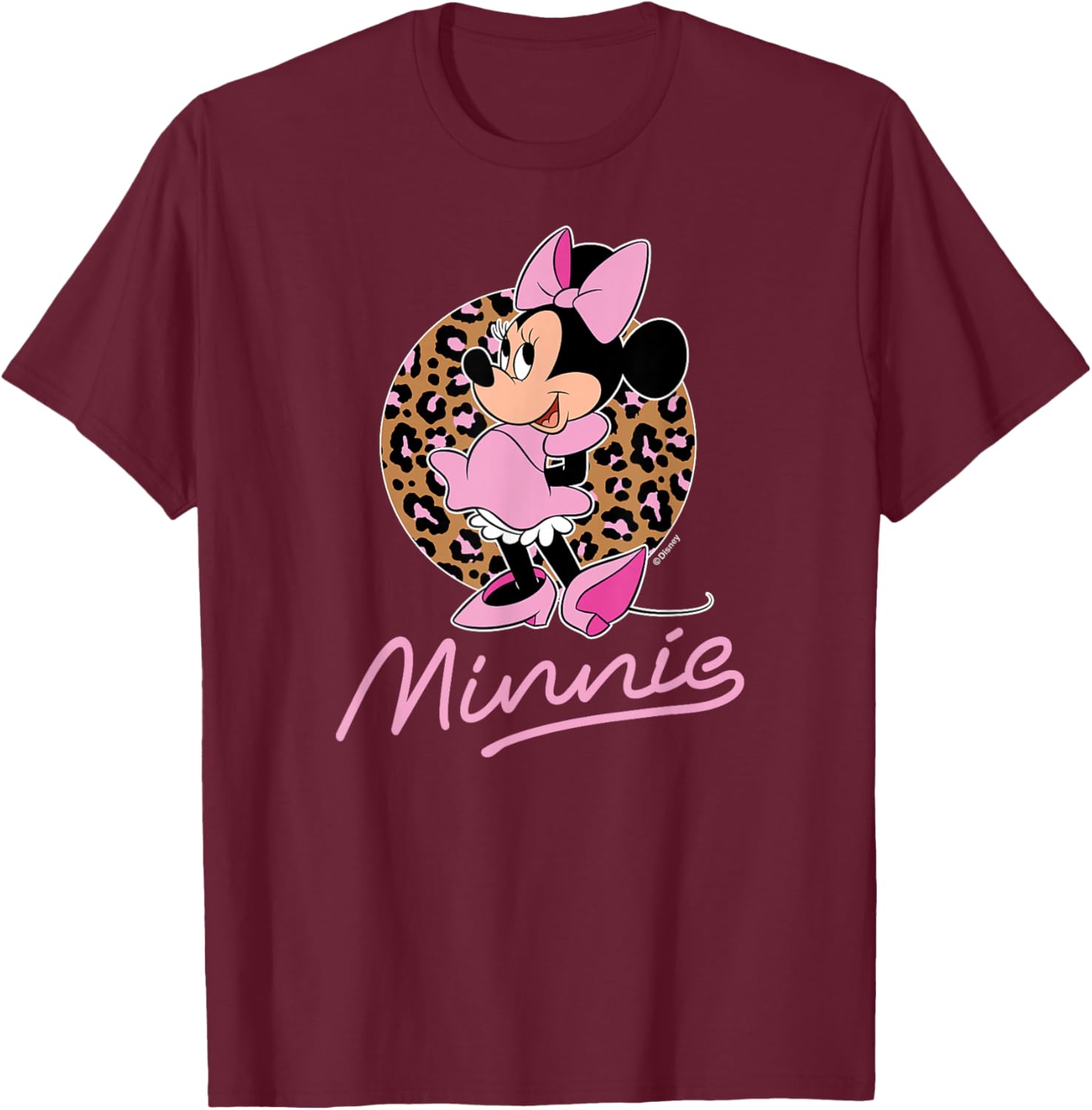 Disney Minnie Leopard Print T-Shirt for Stylish Fans of All Ages - 1