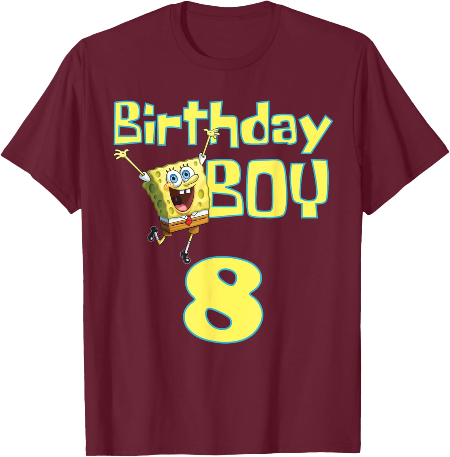 Mademark x SpongeBob SquarePants Birthday Boy 8 T-Shirt for Kids - 8