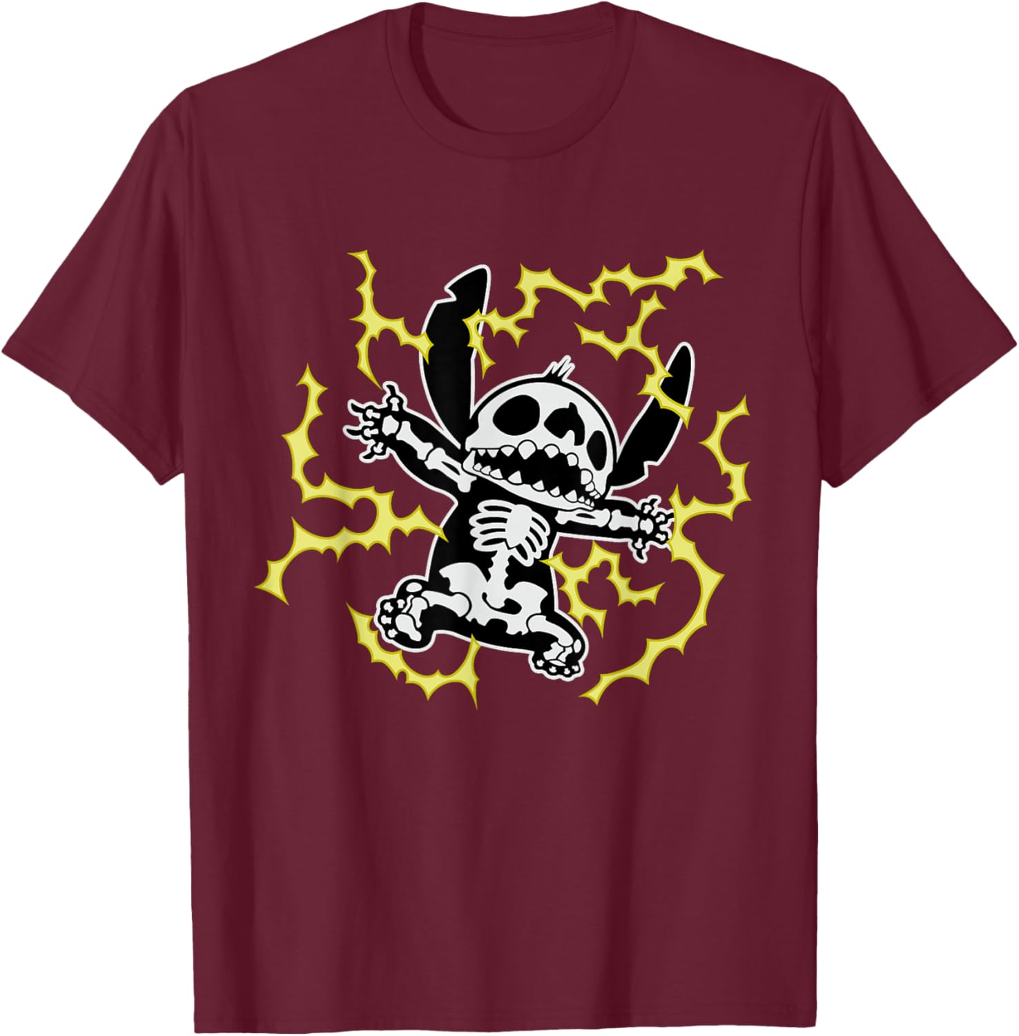 Disney Stitch Skeleton Halloween T-Shirt for Fun and Festive Celebrations - 13