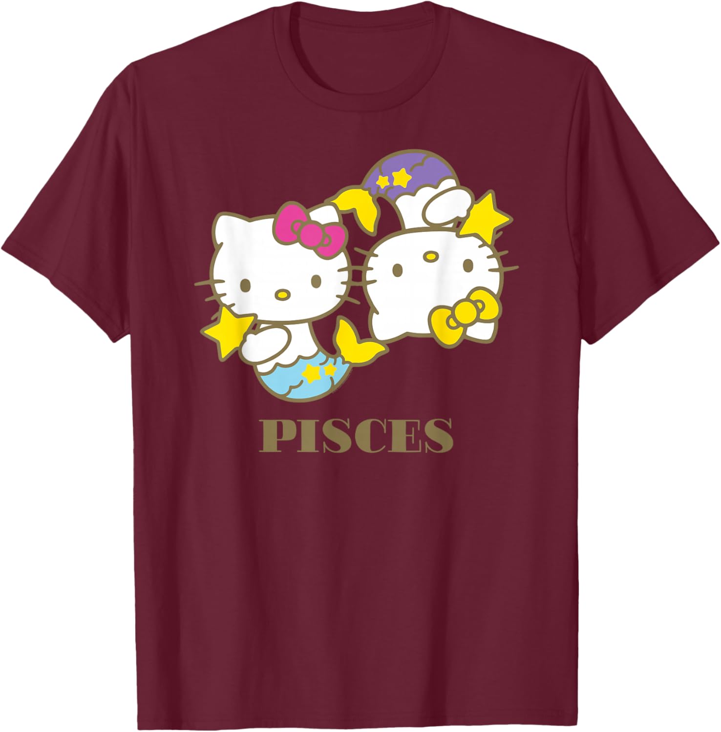 Hello Kitty Pisces T-Shirt Cute Zodiac Apparel for Women and Kids - 23