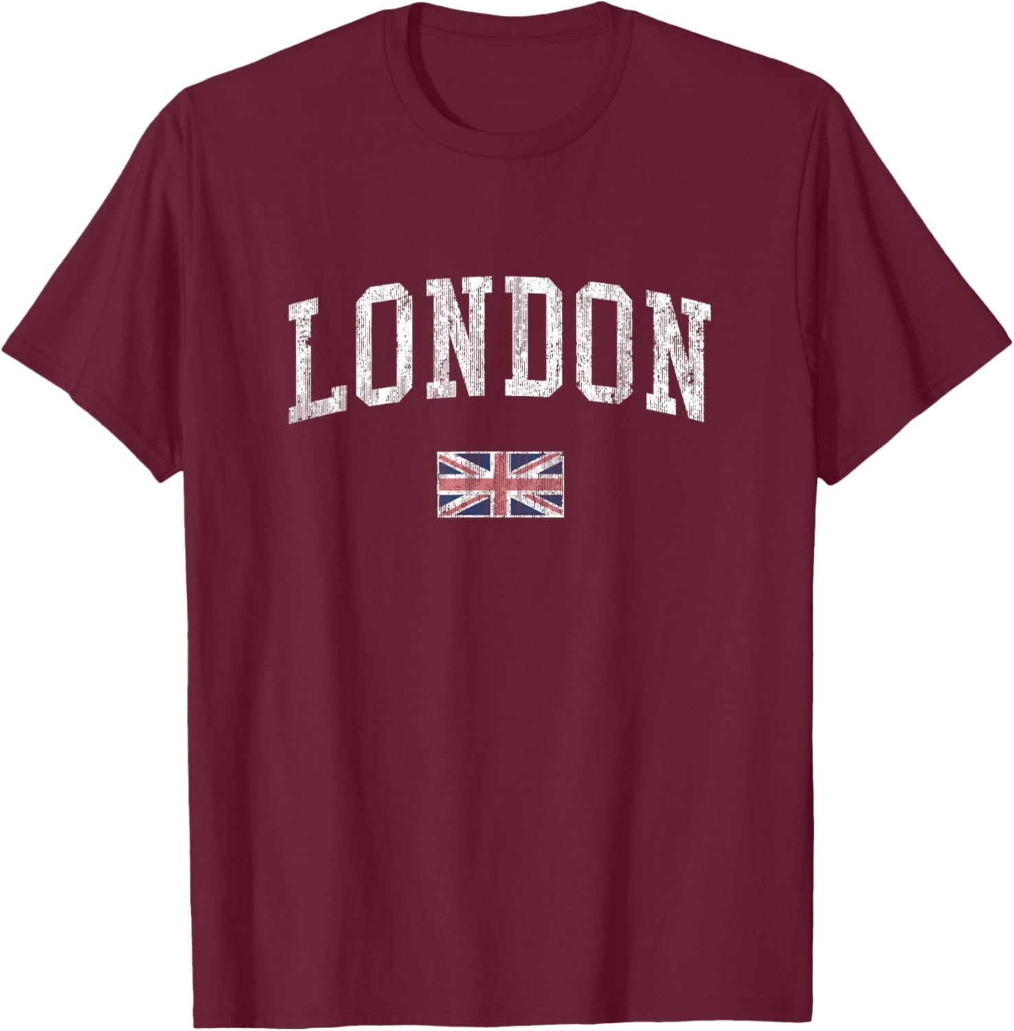 London Vintage Sports T-Shirt with British Flag Design for Men and Women - 10