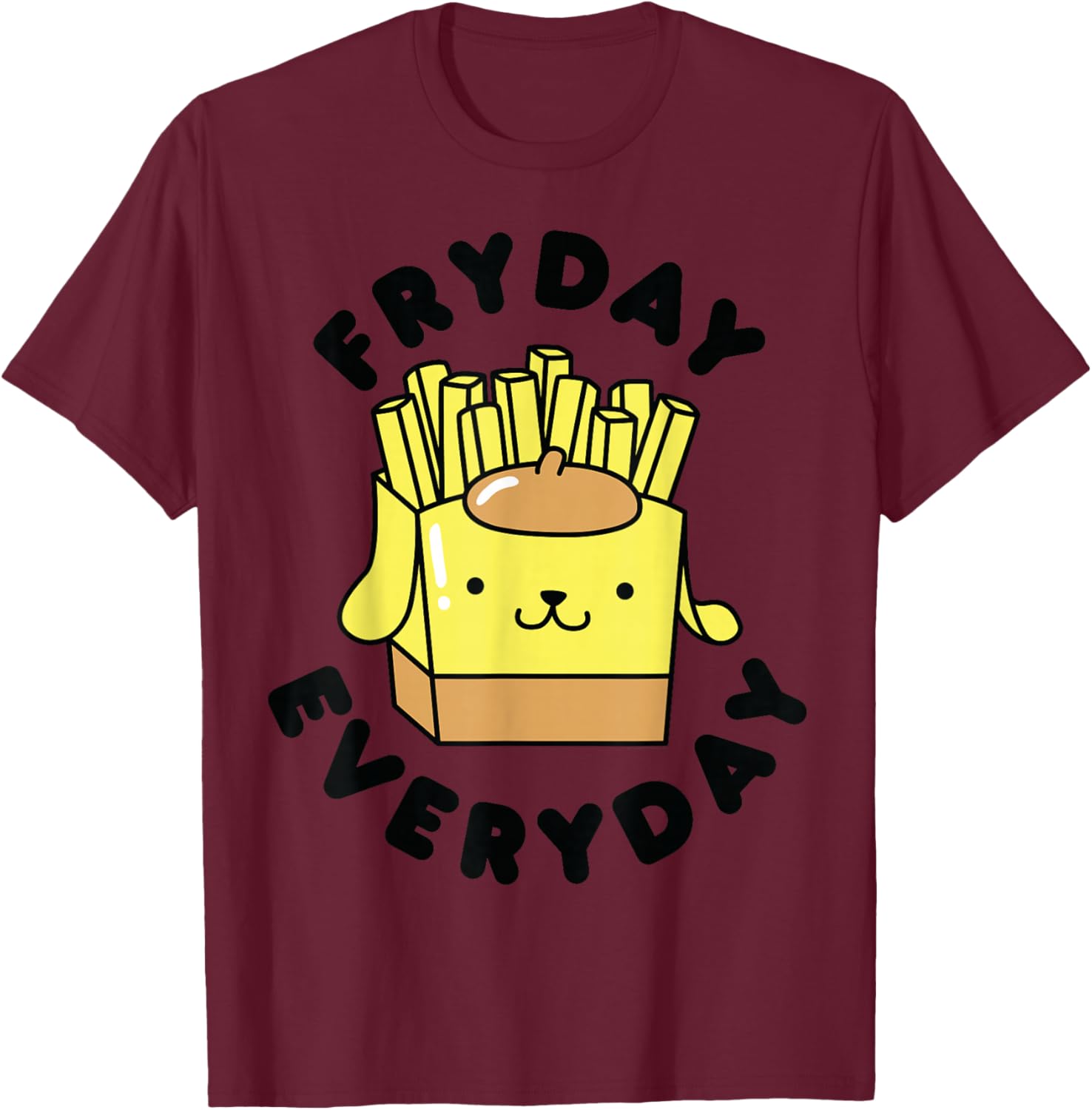 Pom Pom Purin French Fries Fryday T-Shirt for Fun Casual Wear - 10