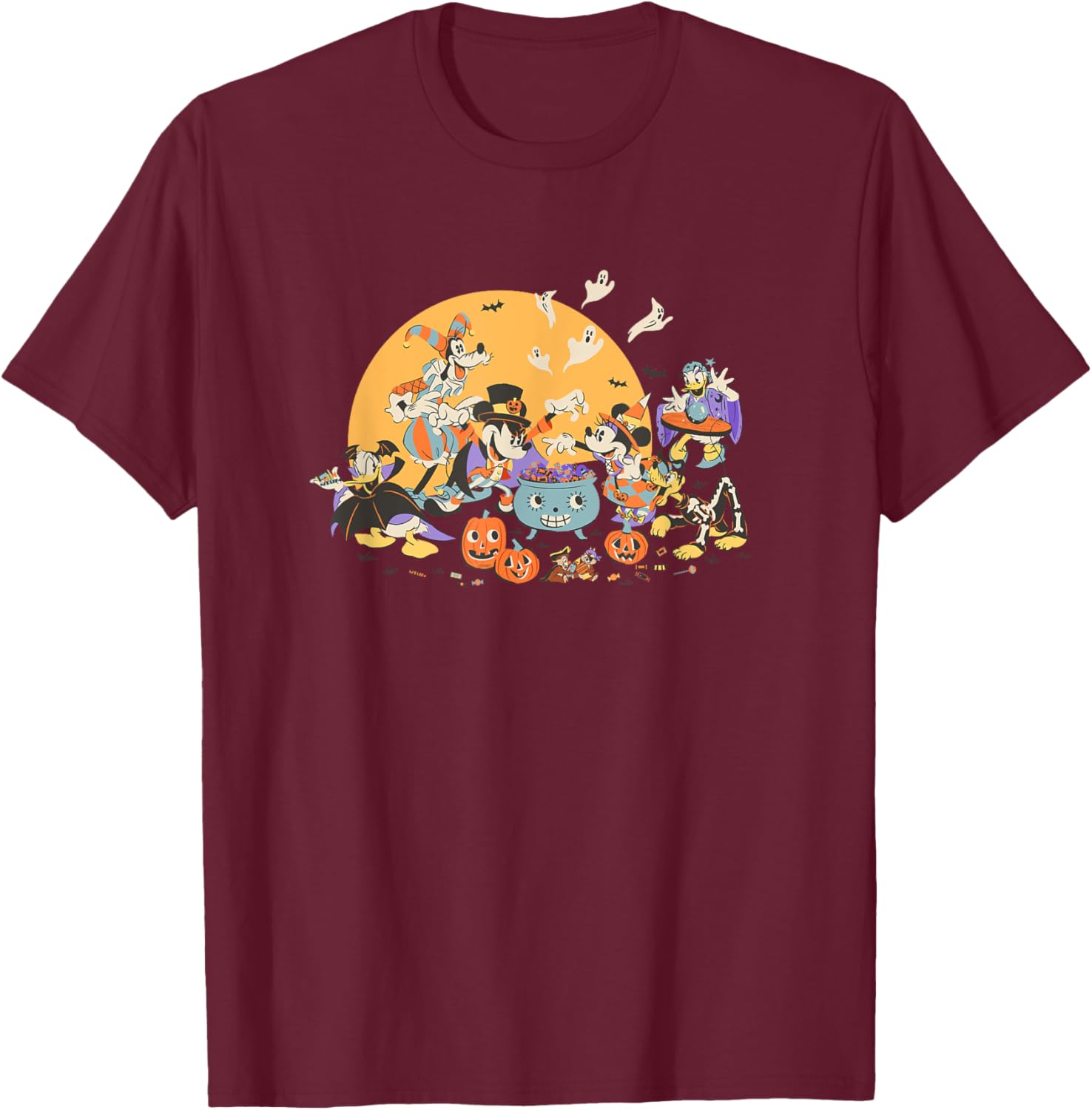 Disney Mickey and Friends Halloween Retro T-Shirt for Fun Holiday Style - 12