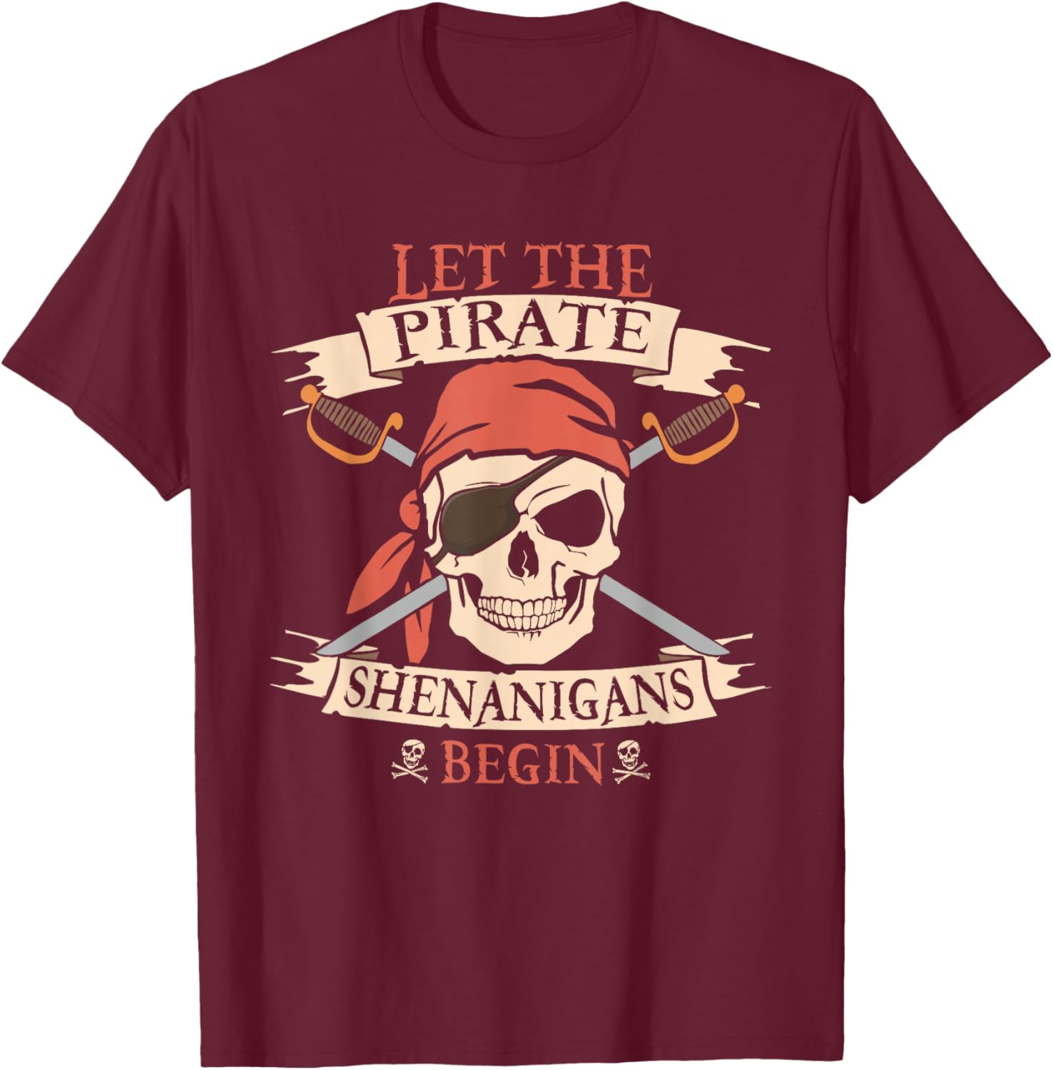 Pirate Shenanigans Skull Bandana Halloween T-Shirt for Boys - 17