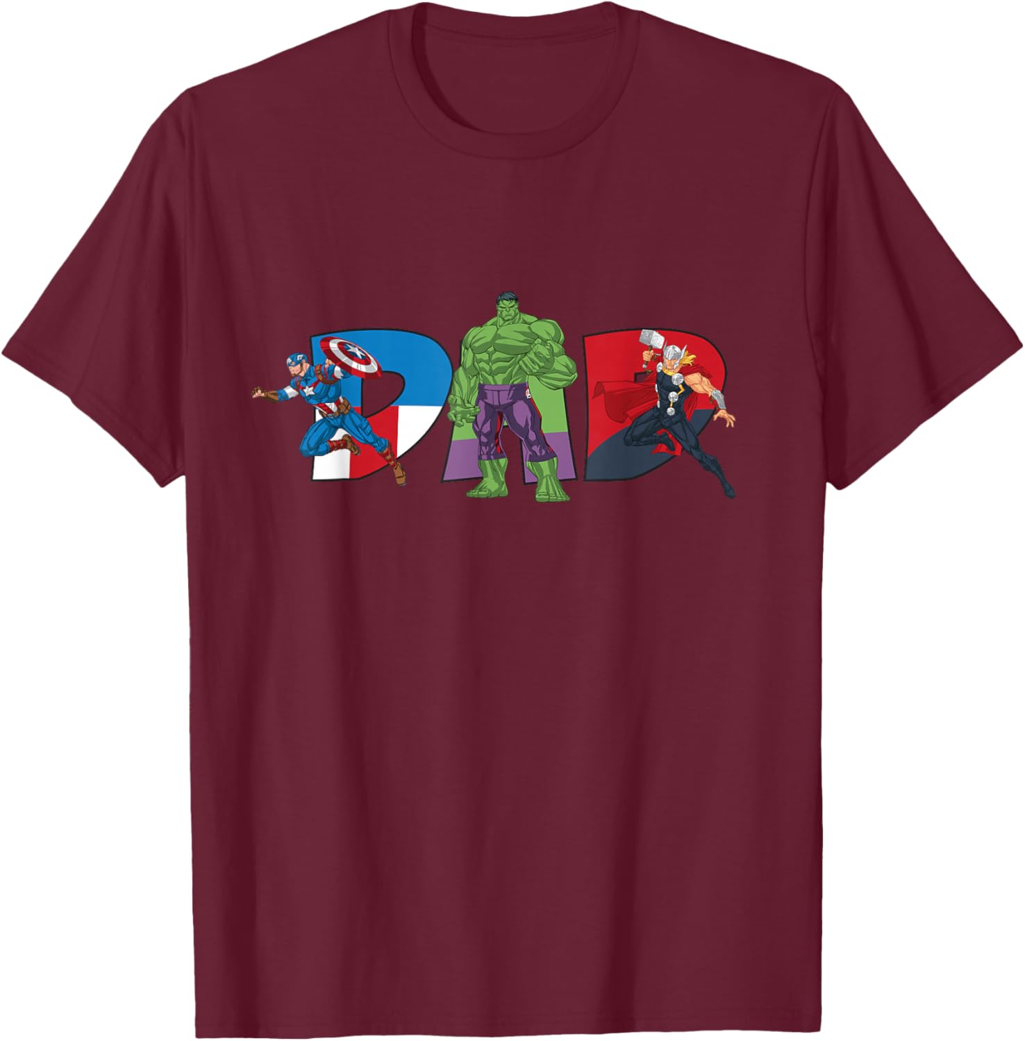 Marvel Avengers Team Dad Father's Day T-Shirt for Family Adventures - 5