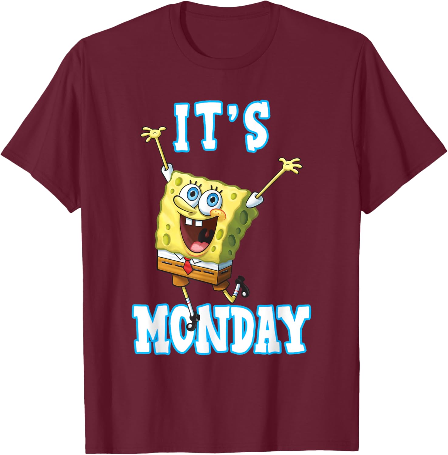 Mademark SpongeBob SquarePants It's Monday T-Shirt for Fun Casual Wear - 8