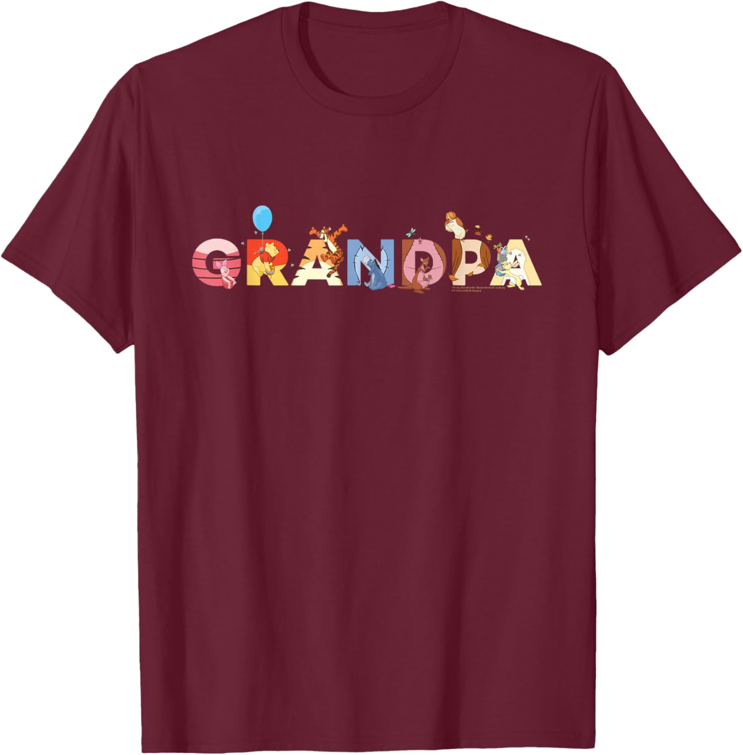 Disney Winnie the Pooh Grandpa Gift Family Trip T-Shirt for All Ages - 12