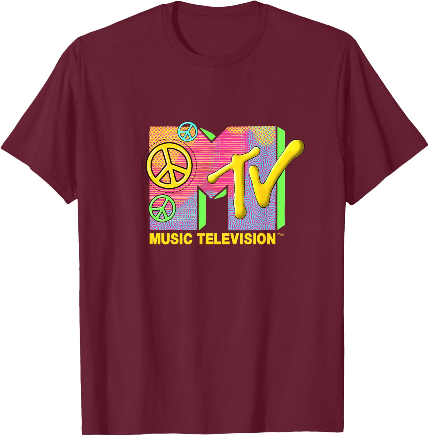 Mademark x MTV Peace Love Happiness T-Shirt - Official Logo Apparel - 13