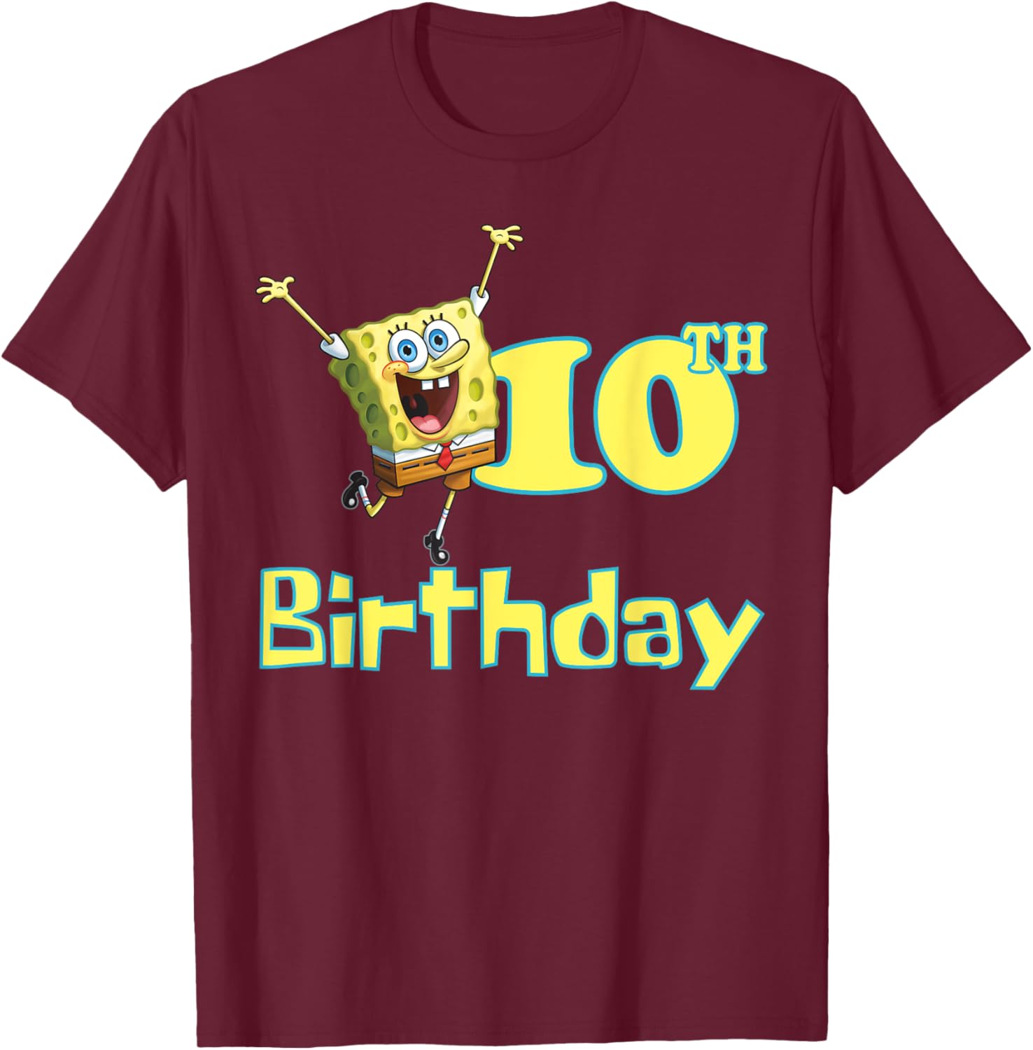 Mademark SpongeBob SquarePants 10th Birthday T-Shirt for Kids and Fans - 11