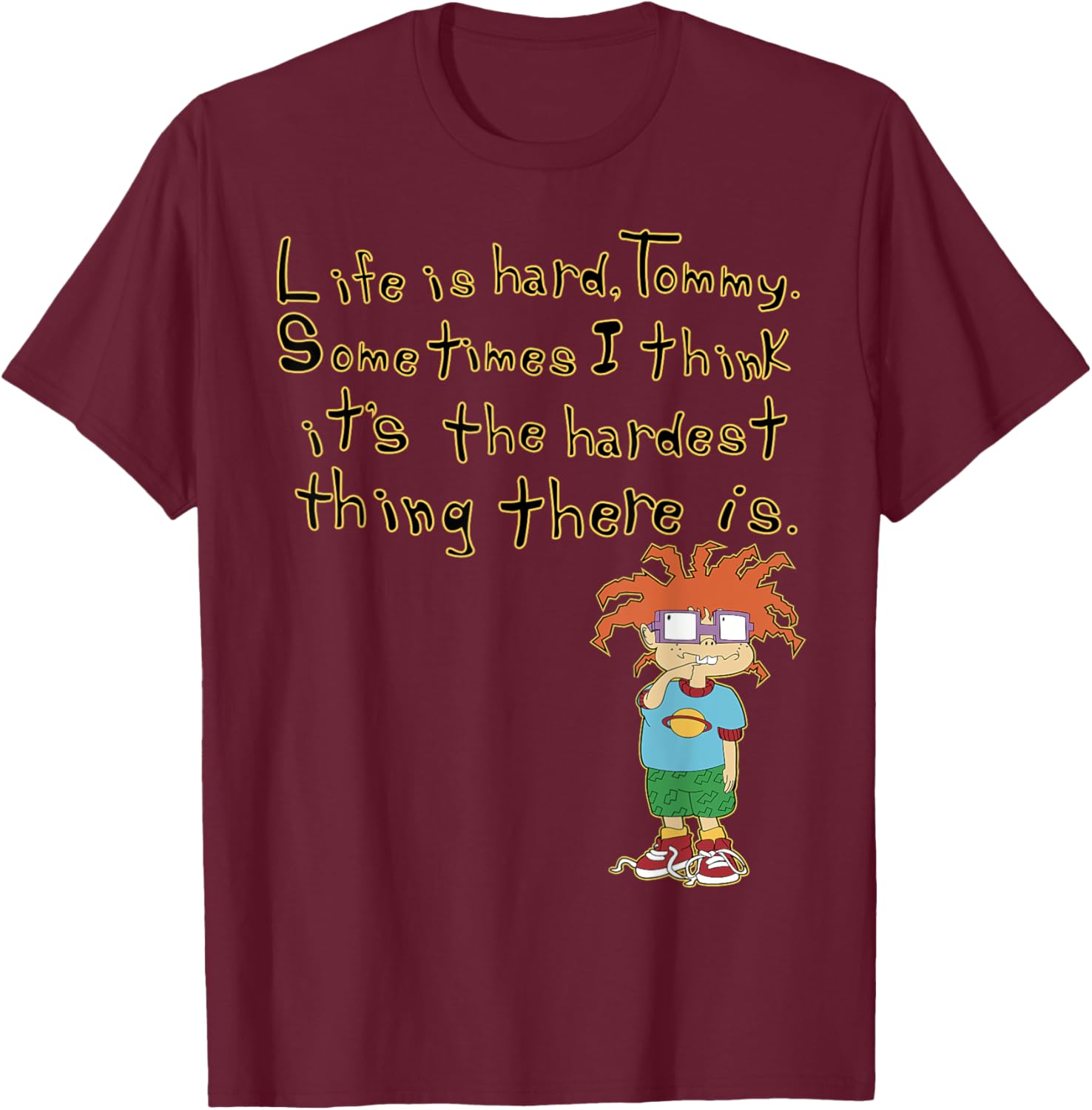 Mademark x Rugrats Chuckie Life is Hard Tommy Graphic T-Shirt - 1