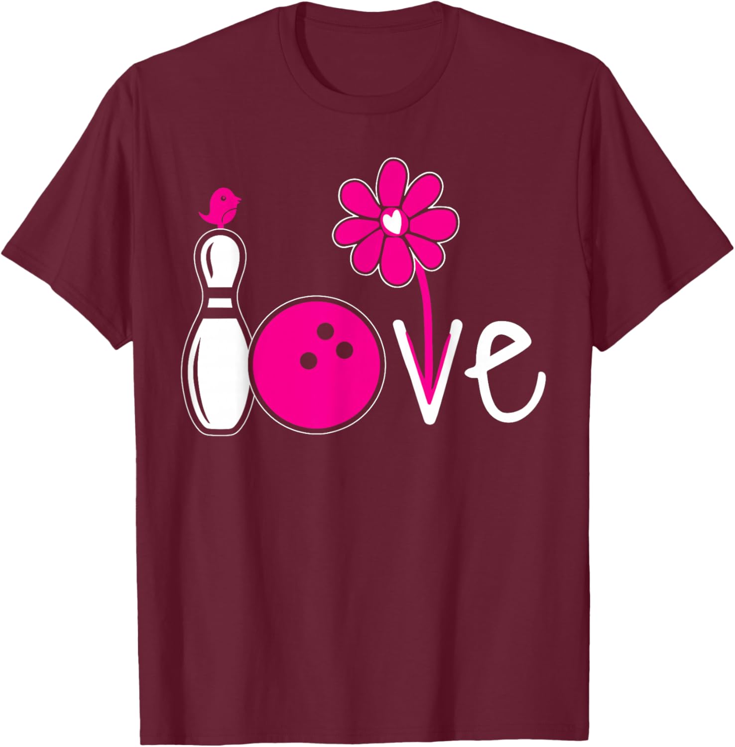 Vintage Women Bowling Shirt for Girls Team Love T-Shirt Fashion - 4