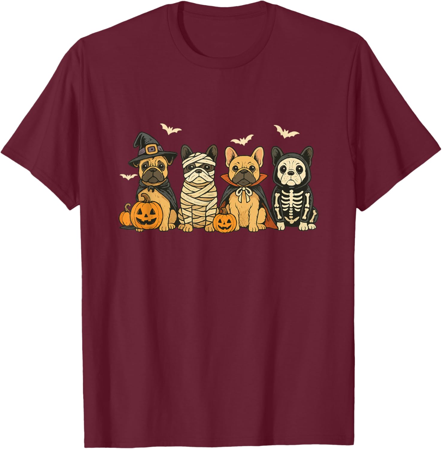 Mummy French Bulldog Halloween Witch Dog Mom T-Shirt for Fall Fun - 13