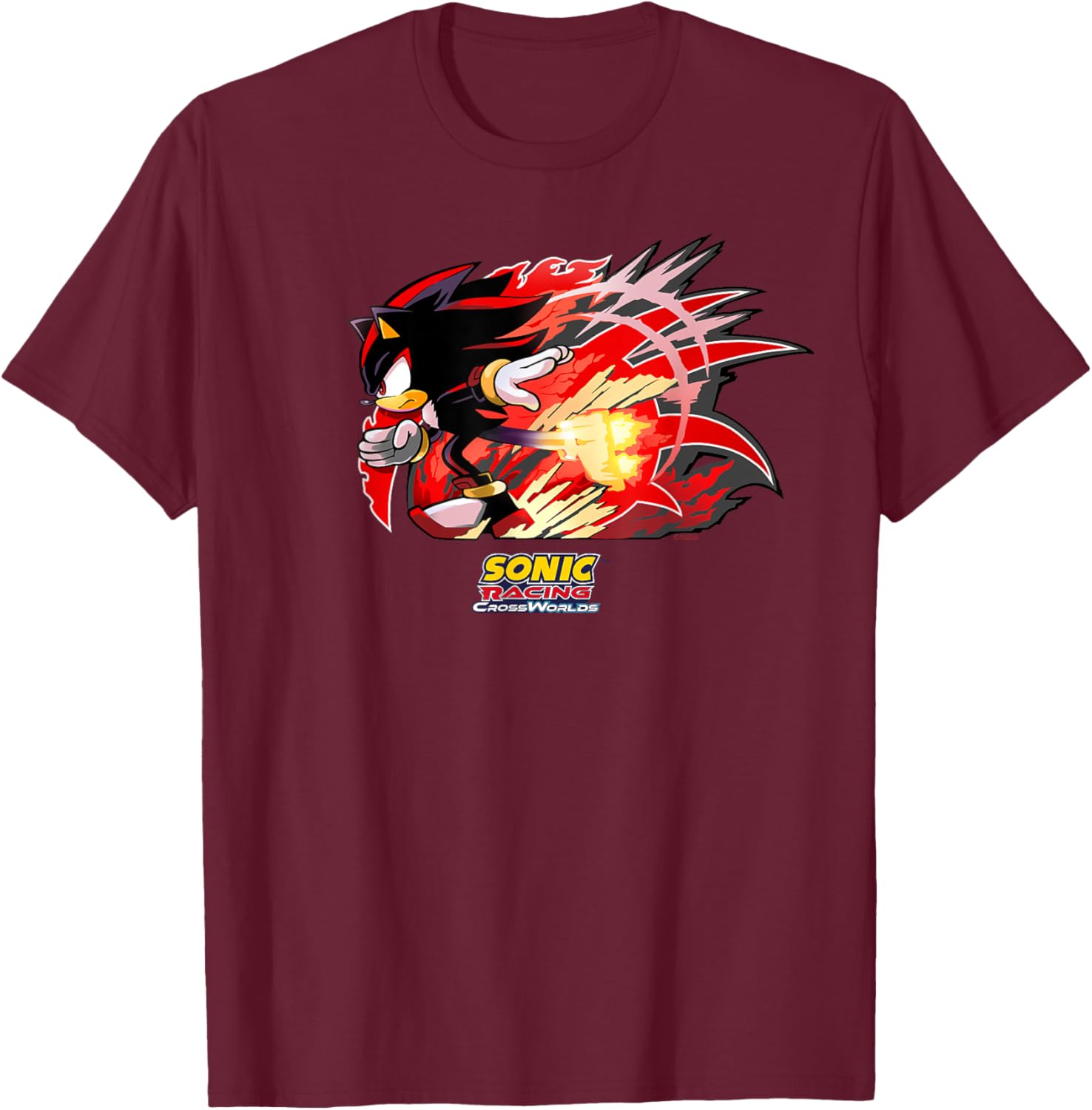 Sonic Racing CrossWorlds Shadow Decal T-Shirt for Gamers and Fans - 25