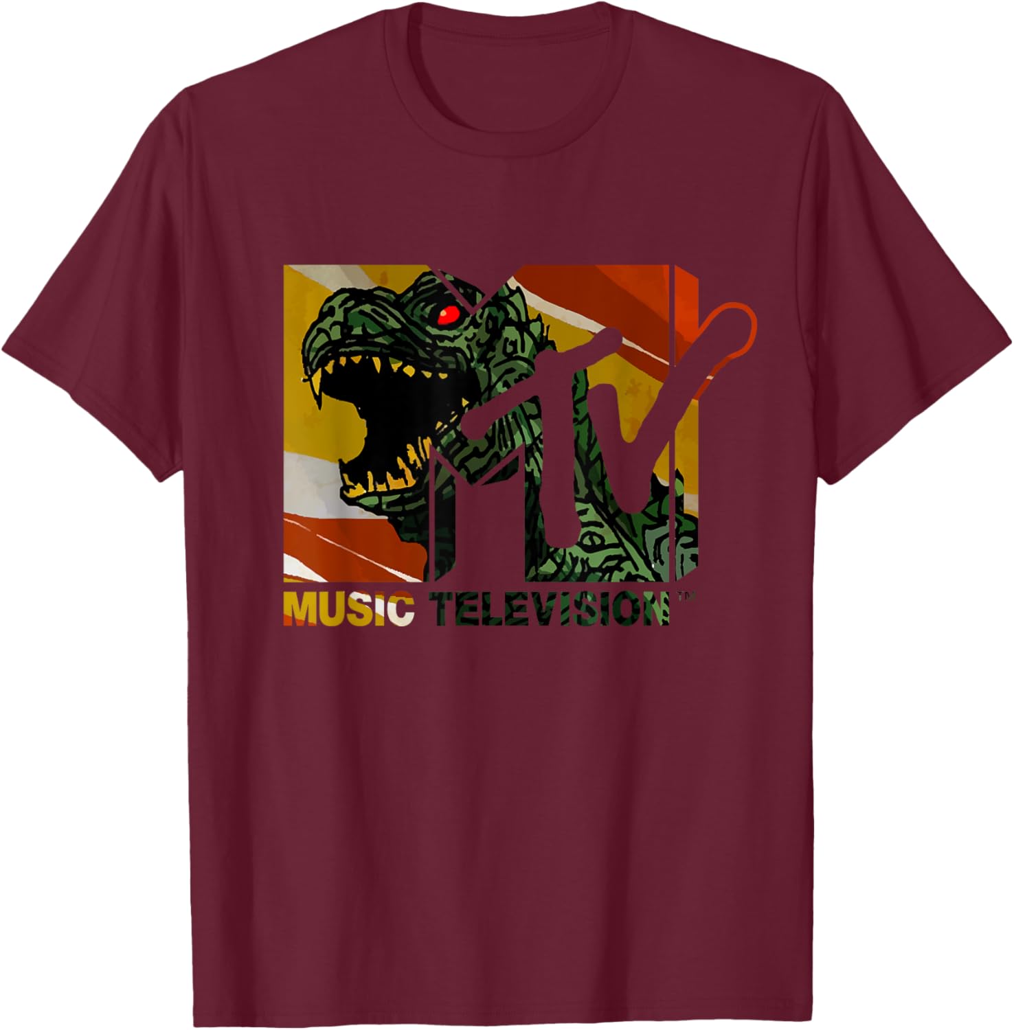 Mademark x MTV Vintage Logo Monster Graphic T-Shirt for Men & Women - 1